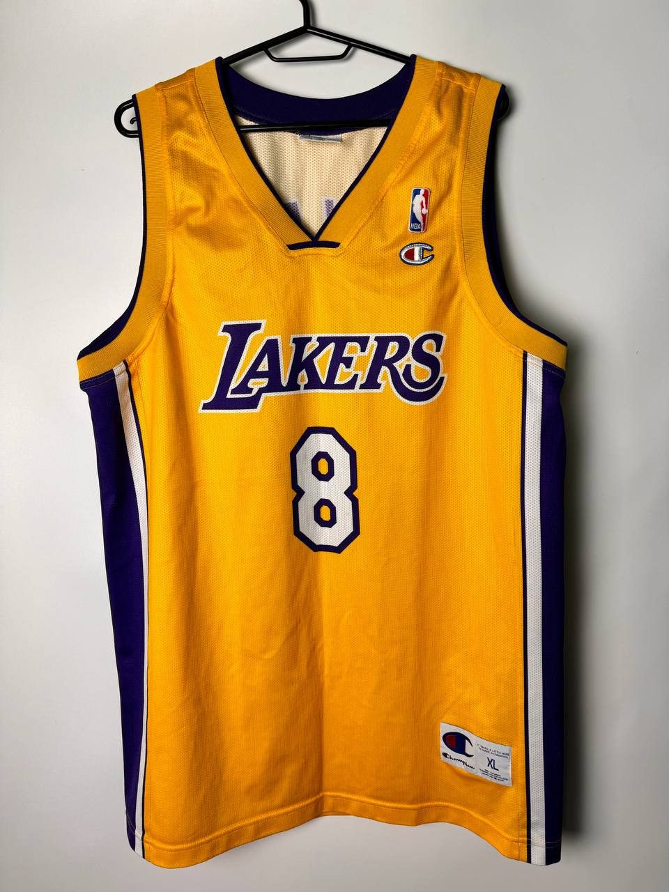 image of Champion x L A Lakers Los Angeles Lakers Basketball Shirt Jersey Kobe Bryant in Yellow (Size XL)