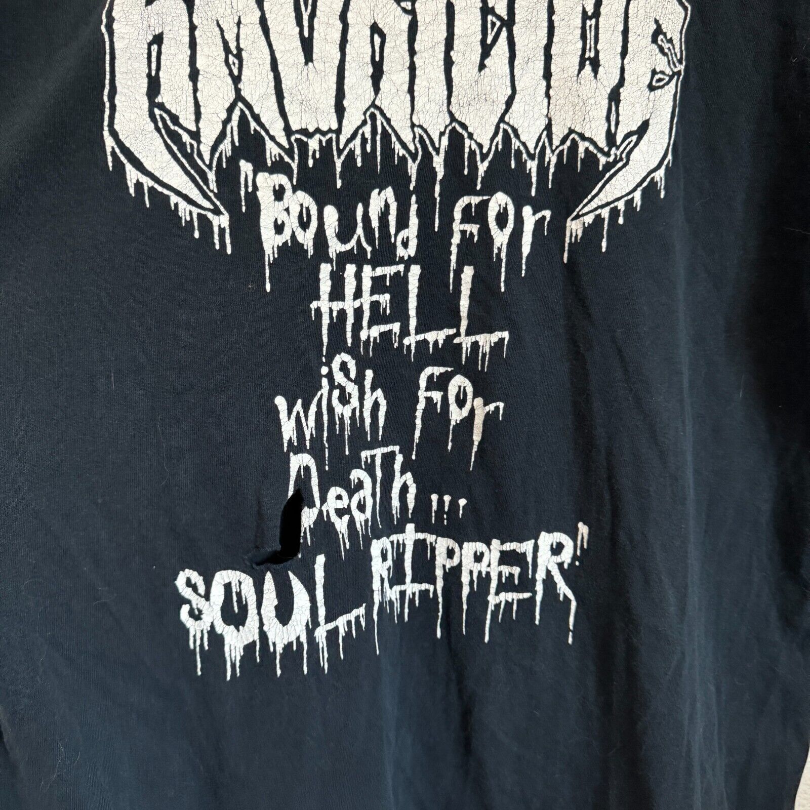Gildan Amoricide Horror In The Flesh Hell Death Soul Band T-Shirt Size US L / EU 52-54 / 3 - 9 Thumbnail