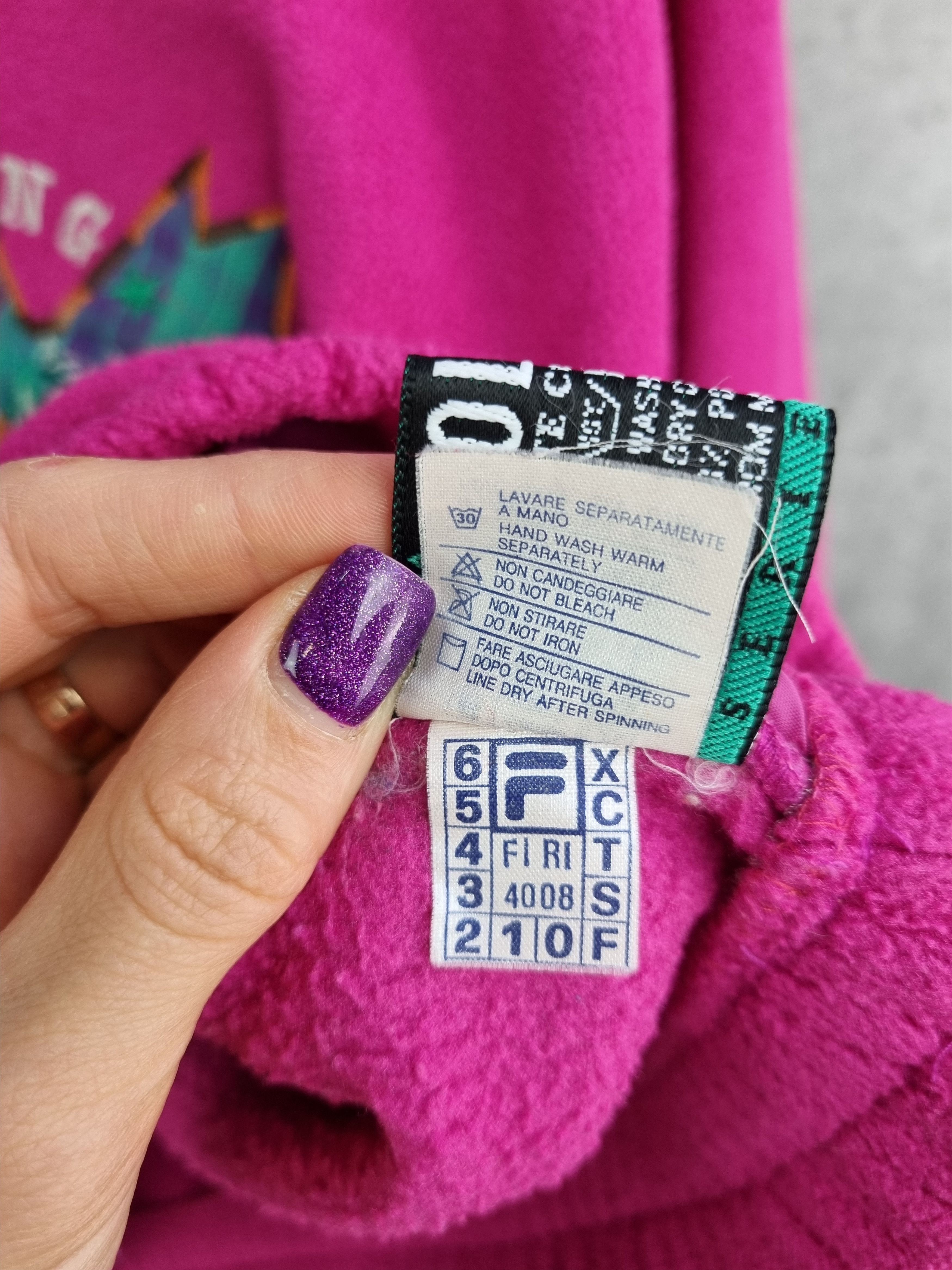 Fila × Vintage Rare 80s FILA Wyoming Embroidered Logo Fleece Pullover Size US L / EU 52-54 / 3 - 11 Thumbnail