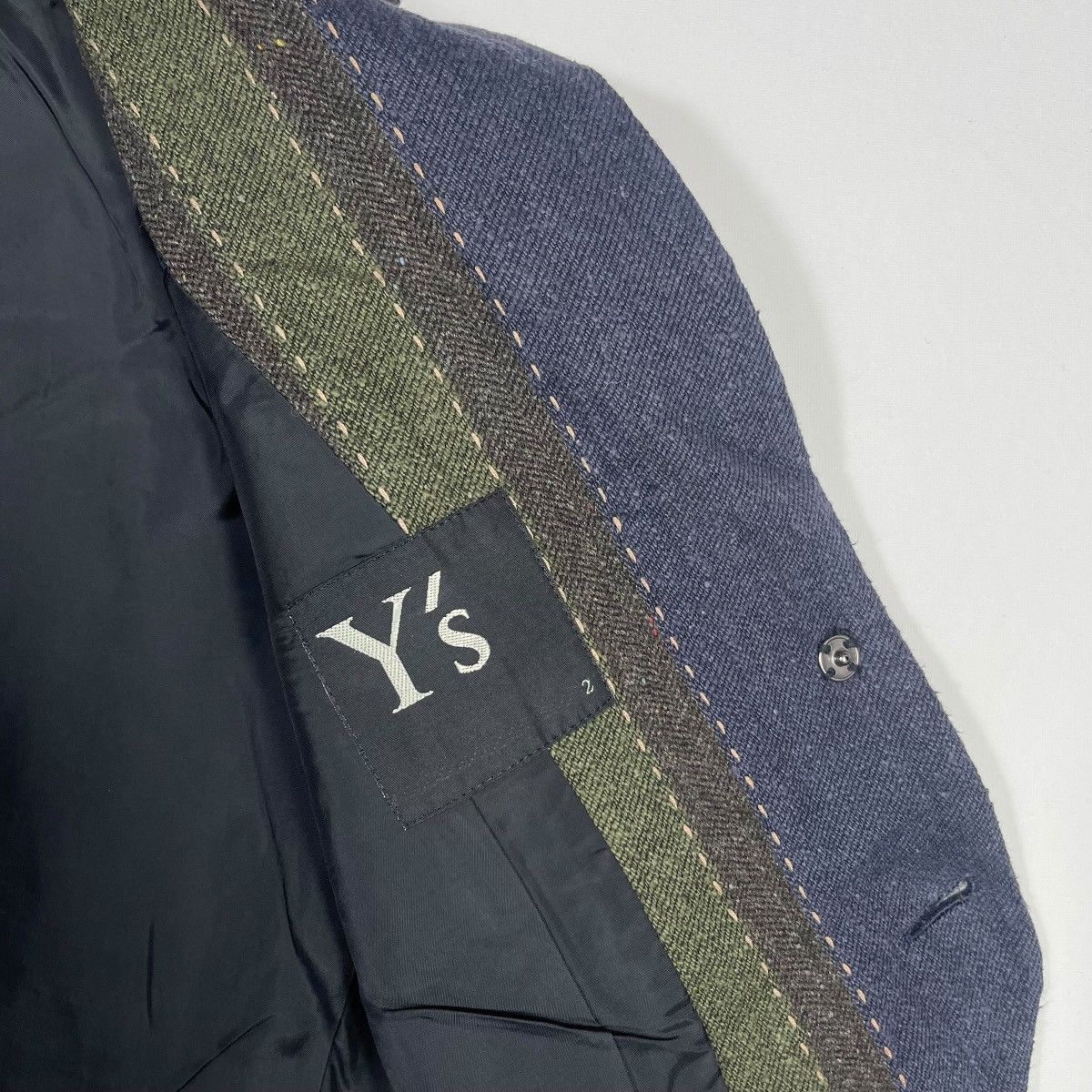 Yohji Yamamoto Y’s Yohji Yamamoto Striped Wool Coat Long Blazer Multi Color Size S / US 4 / IT 40 - 3 Thumbnail