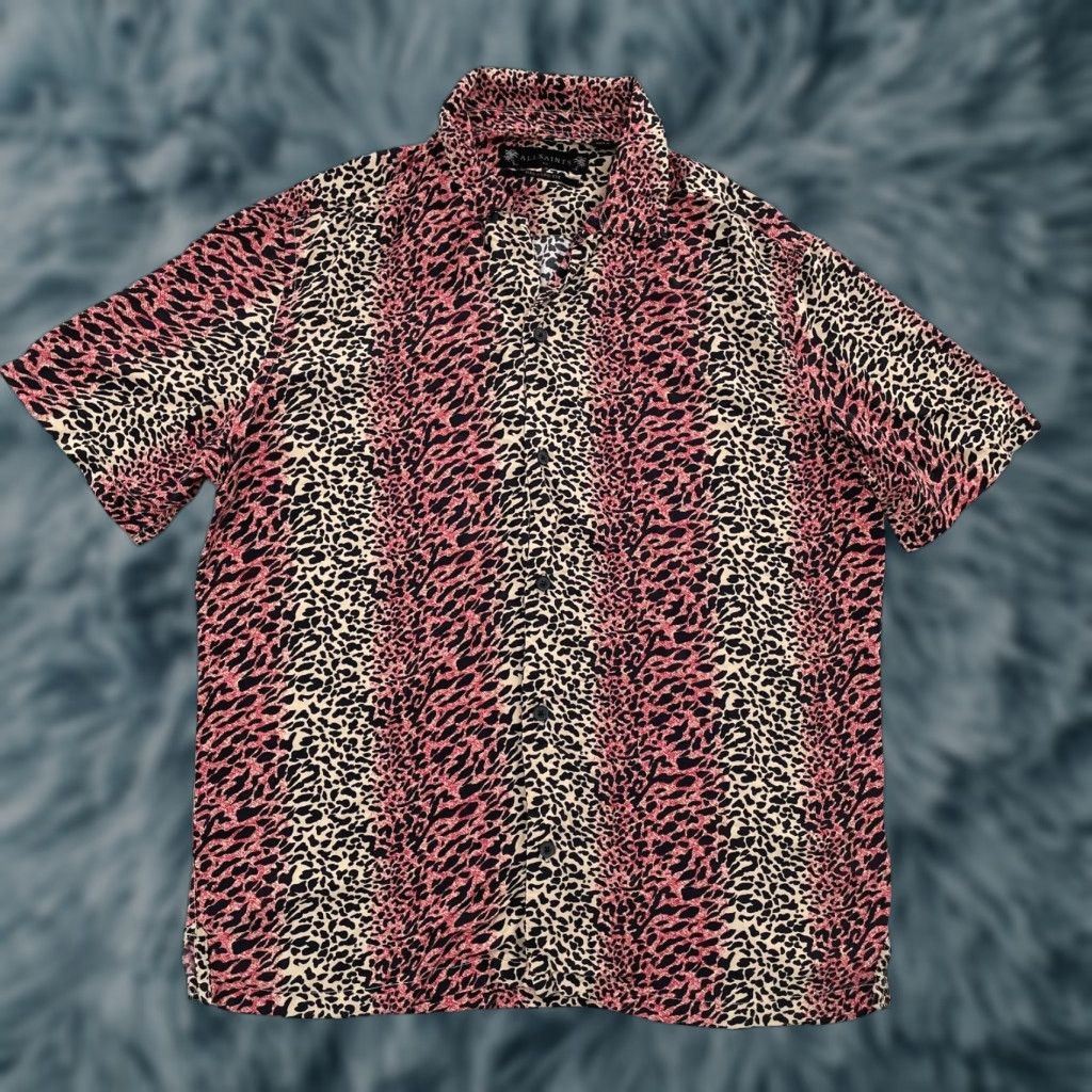 Allsaints AllSaints Crypto Button-Up Shirt Adult XS Animal Print Short Sleeve Viscose Multicolor Mens Size US XS / EU 42 / 0 - 1 Thumbnail