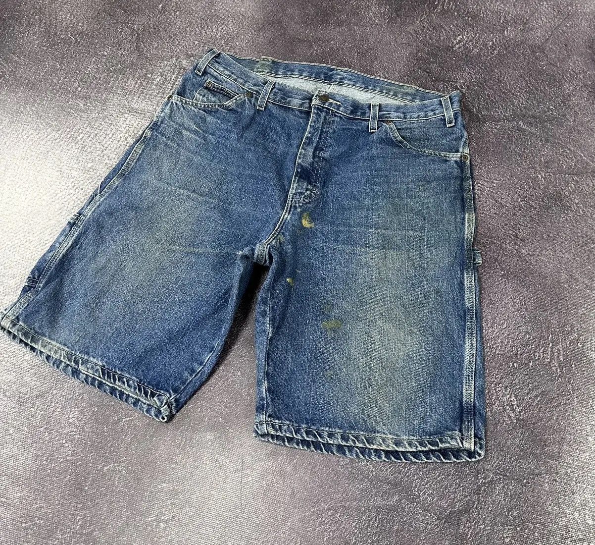 Dickies × Vintage Vintage Dickies Blue Work Hype Denim Baggy Shorts Jorts Size US 36 / EU 52 - 8 Thumbnail