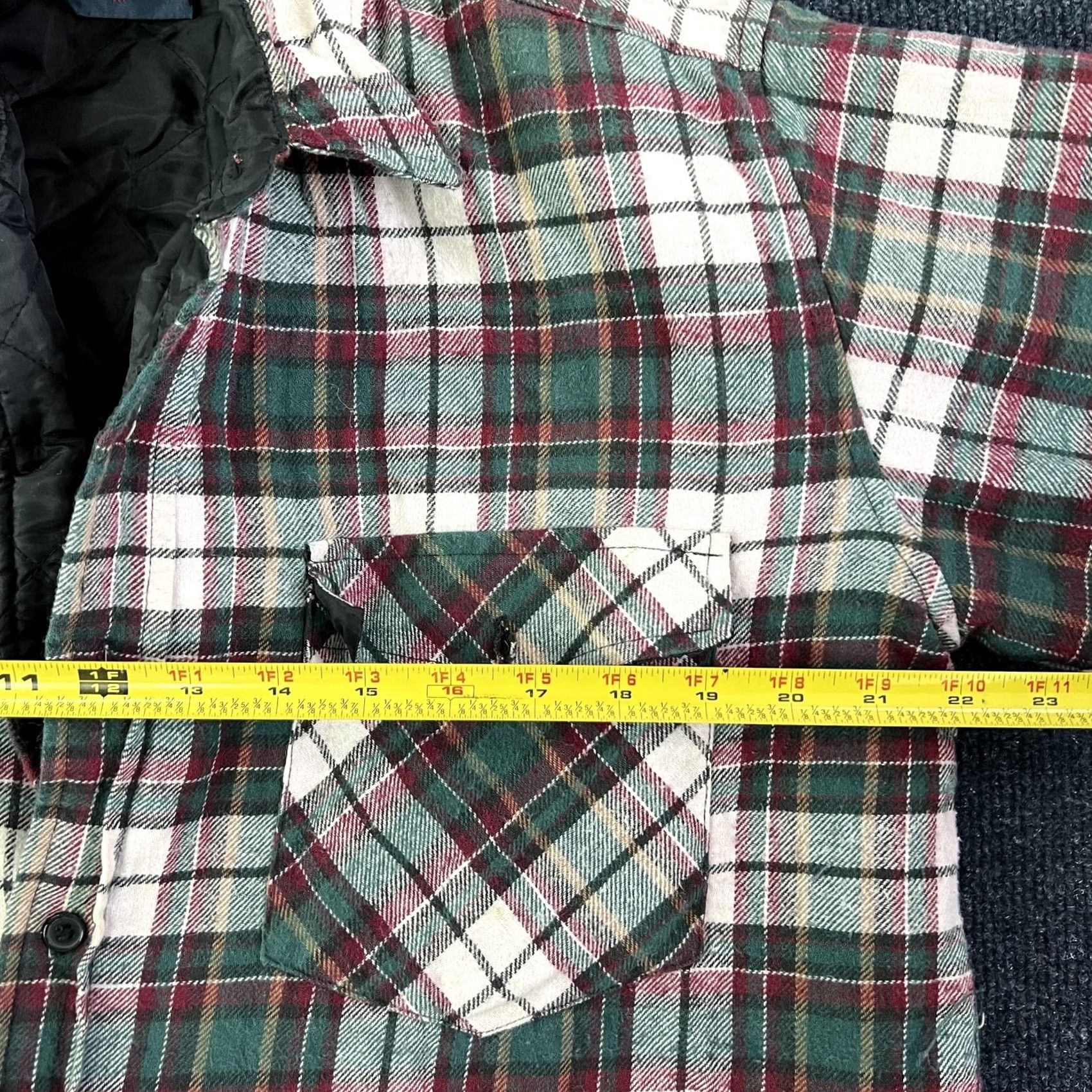 Vintage Plaid Flannel Jacket Mens M Green Quilted Lined Padded Button Workwear Shirt Jacket Mens Medium Green Plaid Quilted Jacket Size US M / EU 48-50 / 2 - 6 Thumbnail