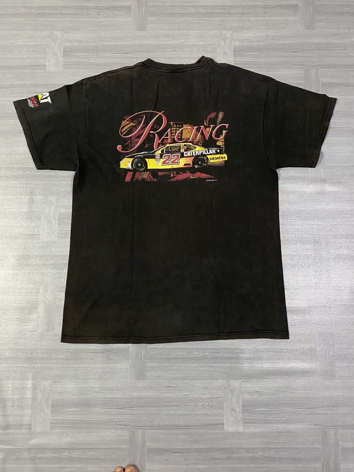 NASCAR Vintage 90s Caterpillar Racing Nascar T Shirt Size US XL / EU 56 / 4 - 15 Thumbnail