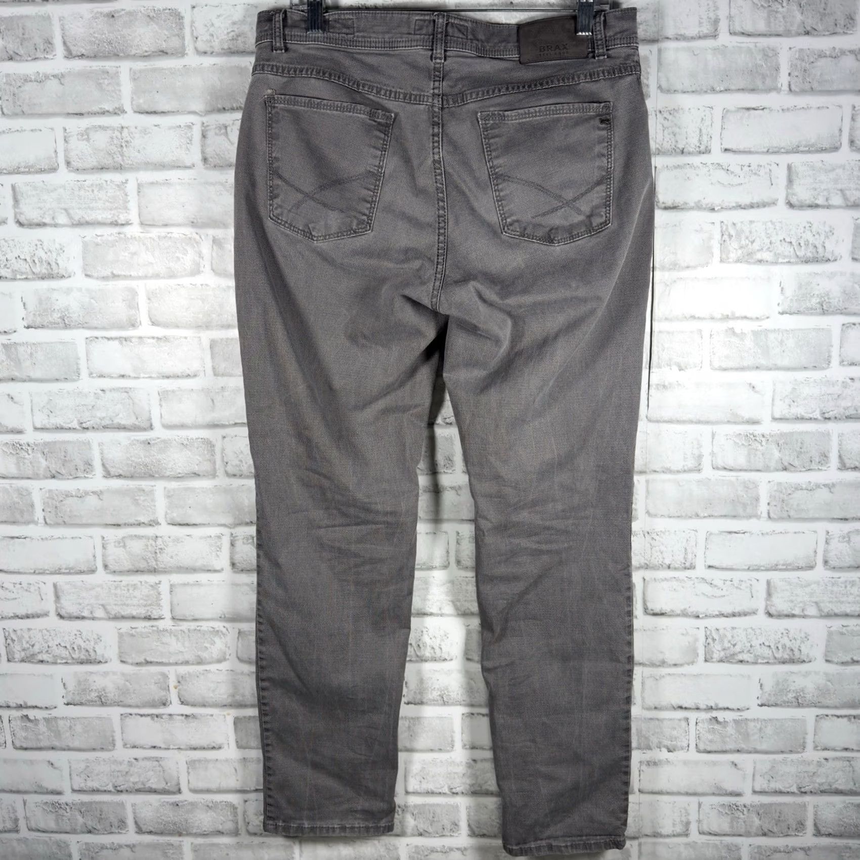 BRAX BRAX Gray Cotton Blend Casual Pants Mens Size 34x32 Chino Pockets Regular Inseam 32 Size US 34 / EU 50 - 5 Thumbnail