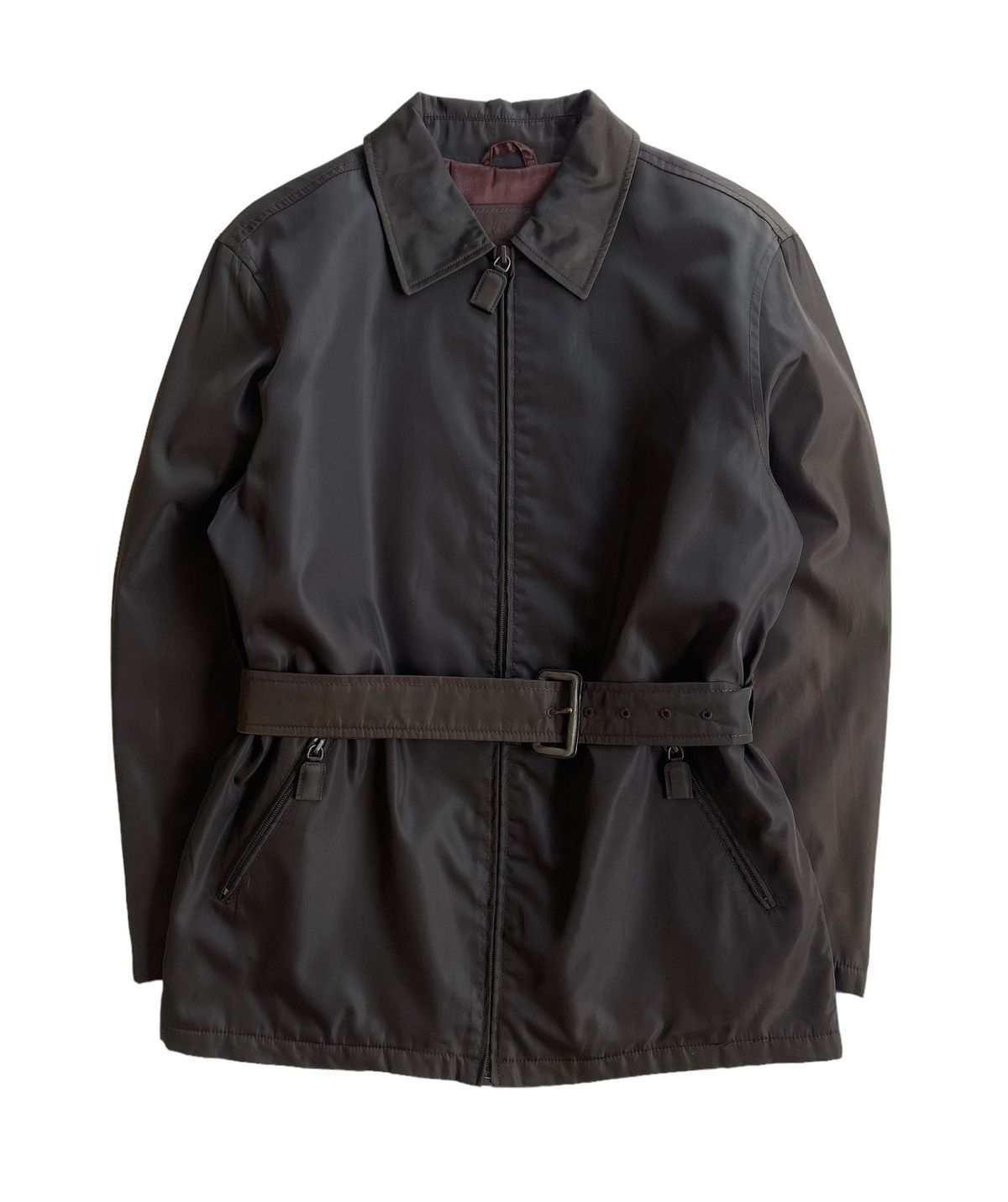Prada Vintage Prada Belted Nylon Jacket Size US M / EU 48-50 / 2 - 3 Thumbnail