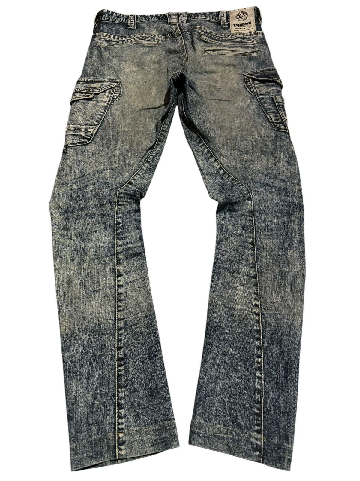 Japanese Brand Evenriver Faded Acid Washed Distressed Jeans Denim Size US 31 - 2 Thumbnail