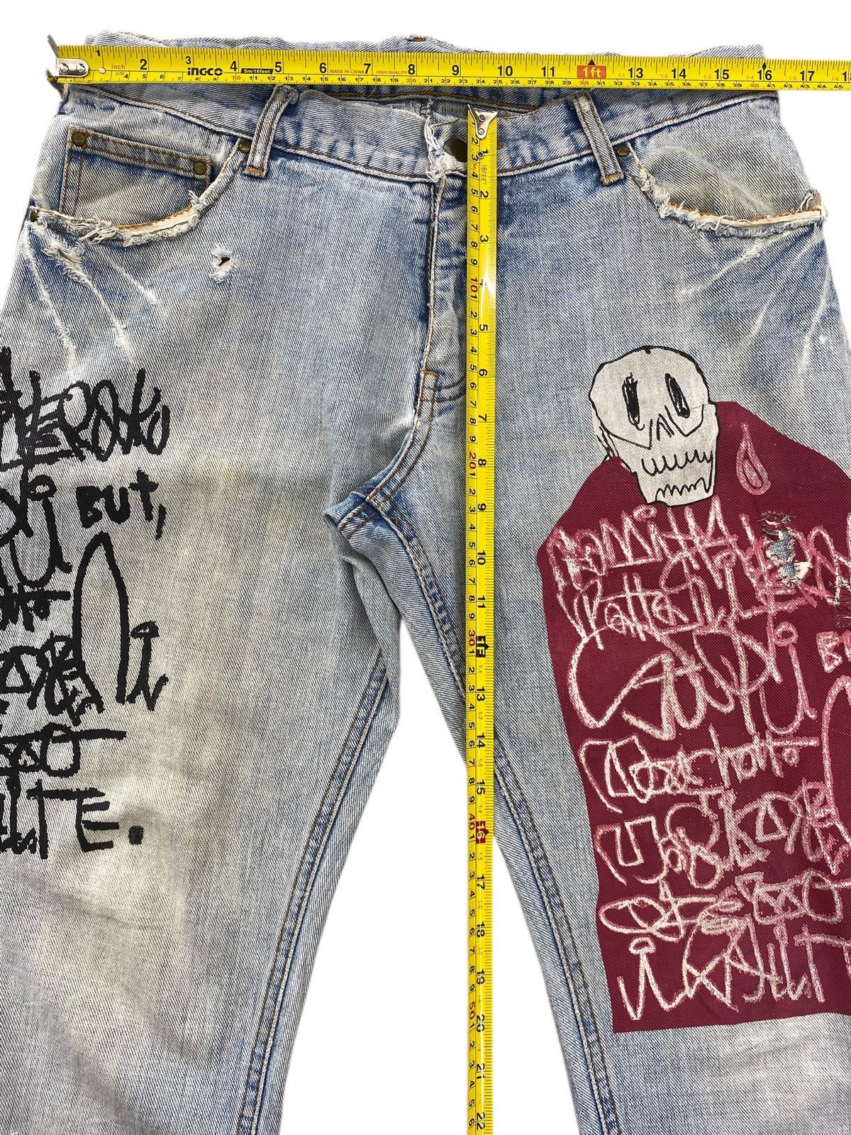 Melrose Melrose Light Wash Drawing Style Boot Cut Leg Jeans Size US 32 / EU 48 - 6 Thumbnail