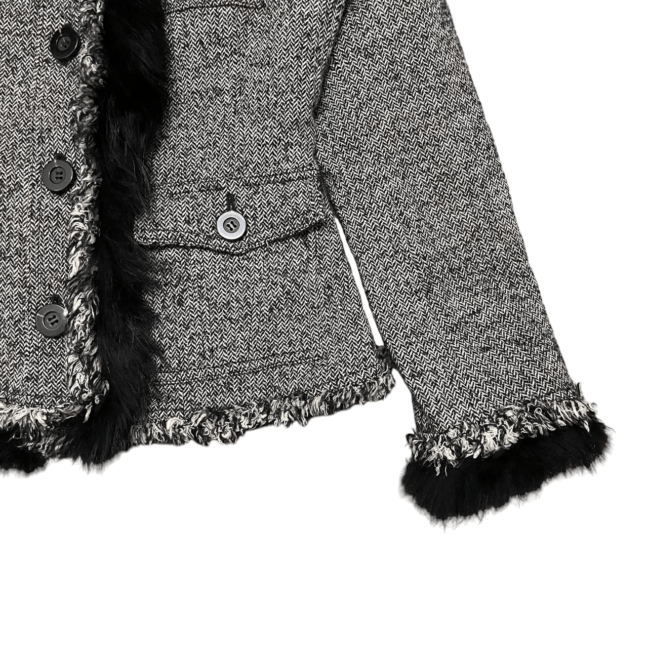 If Six Was Nine Vintage Japanese Brand Raccoon Rabbit Fur Punk Jacket goa Size M / US 6-8 / IT 42-44 - 4 Thumbnail