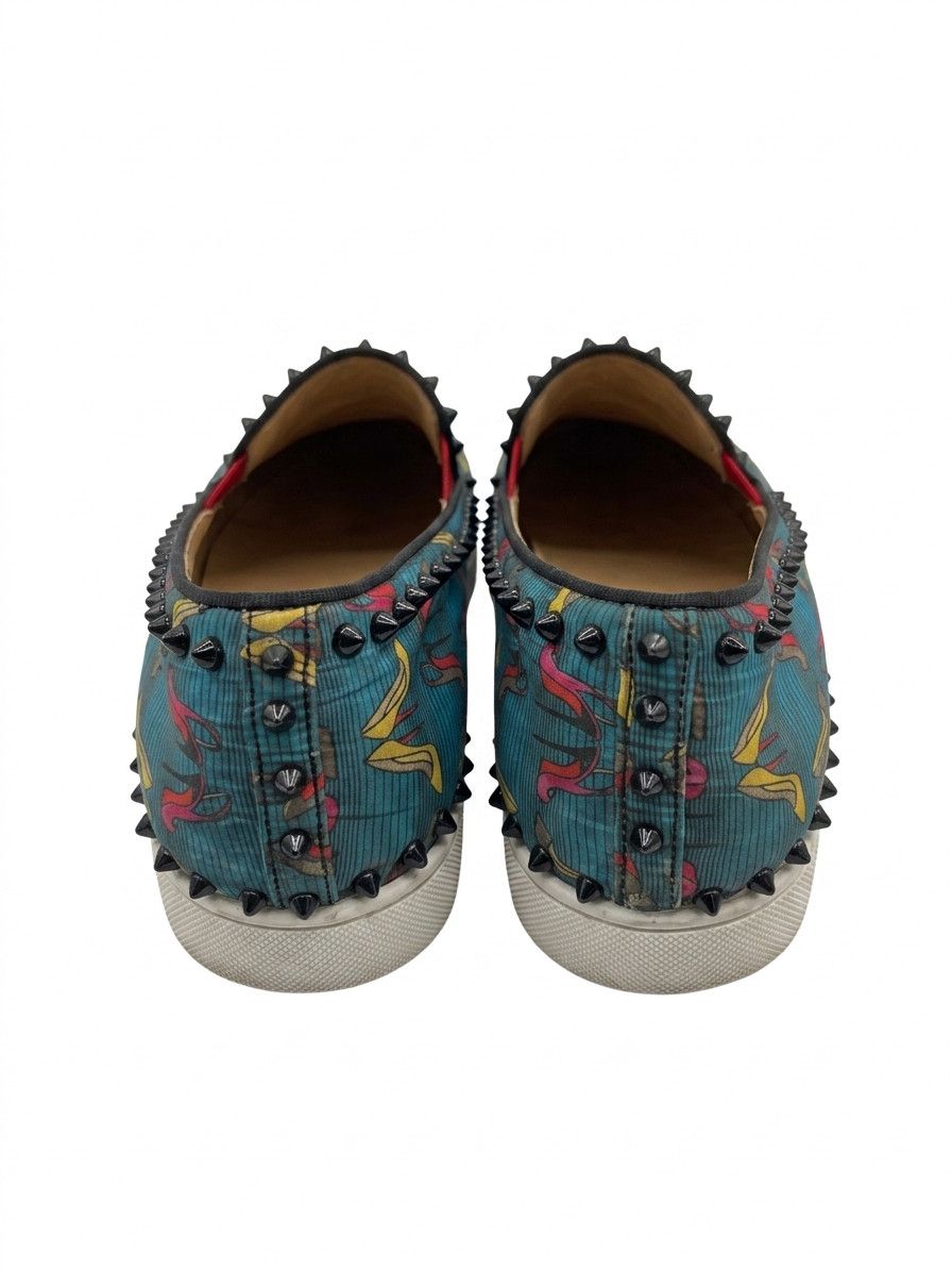 Christian Louboutin Christian Louboutin Roller Boat Blue Spiked Slip-On SZ 43 Size US 10 / EU 43 - 3 Thumbnail