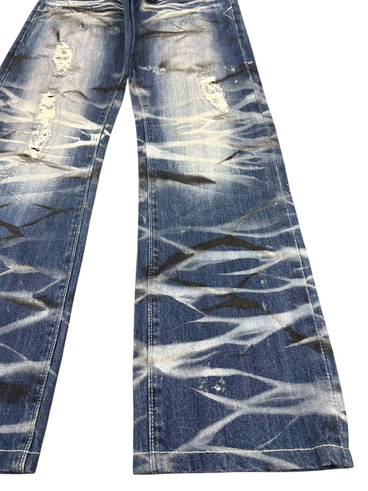 Japanese Brand Vintage Japanese Brand Paint Distress Jeans Like Numbernine Size US 28 / EU 44 - 7 Thumbnail
