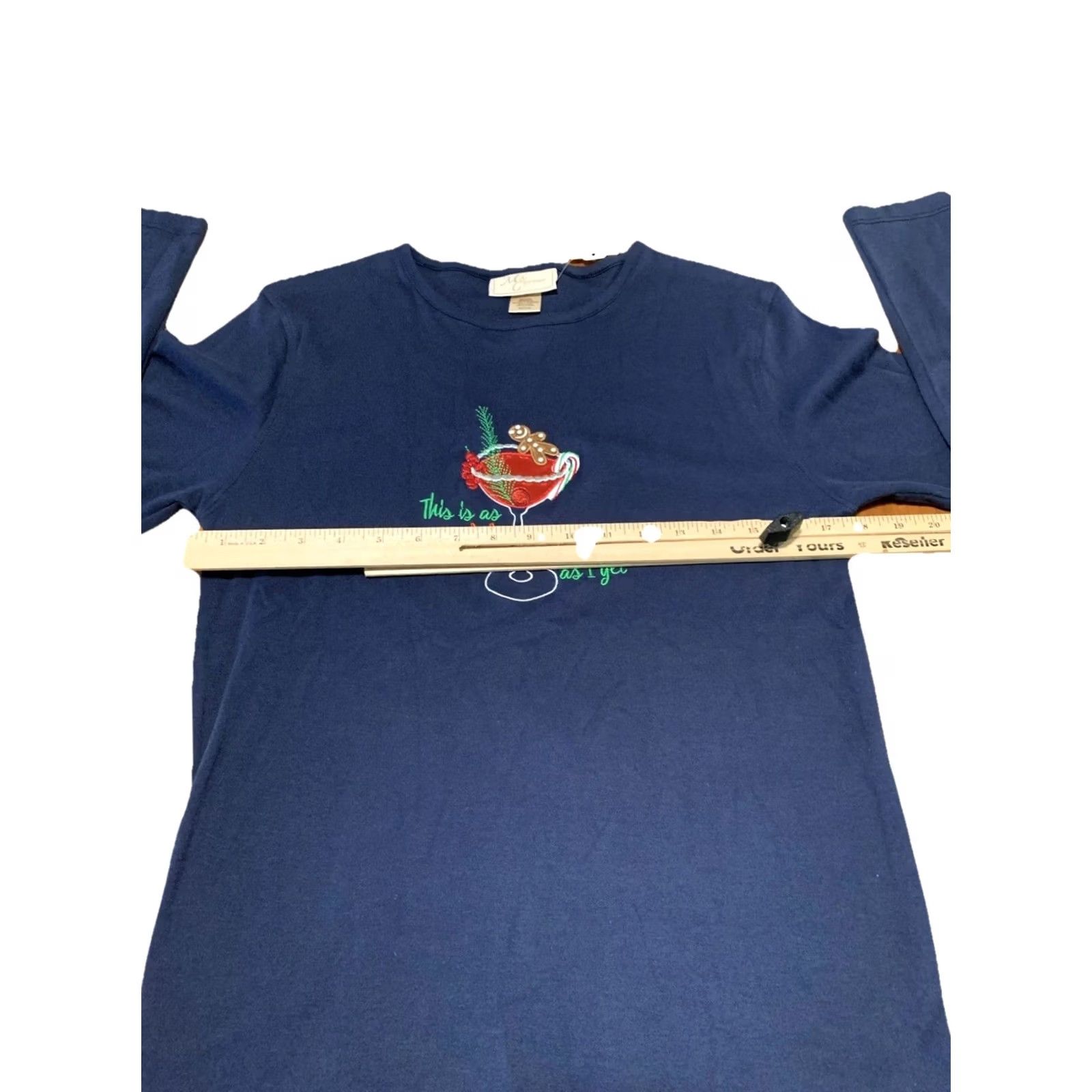 Vintage M & M Sport “This Is As Merry As I Get” Christmas Long Sleeve Womens Medium NWT Size M / US 6-8 / IT 42-44 - 5 Thumbnail