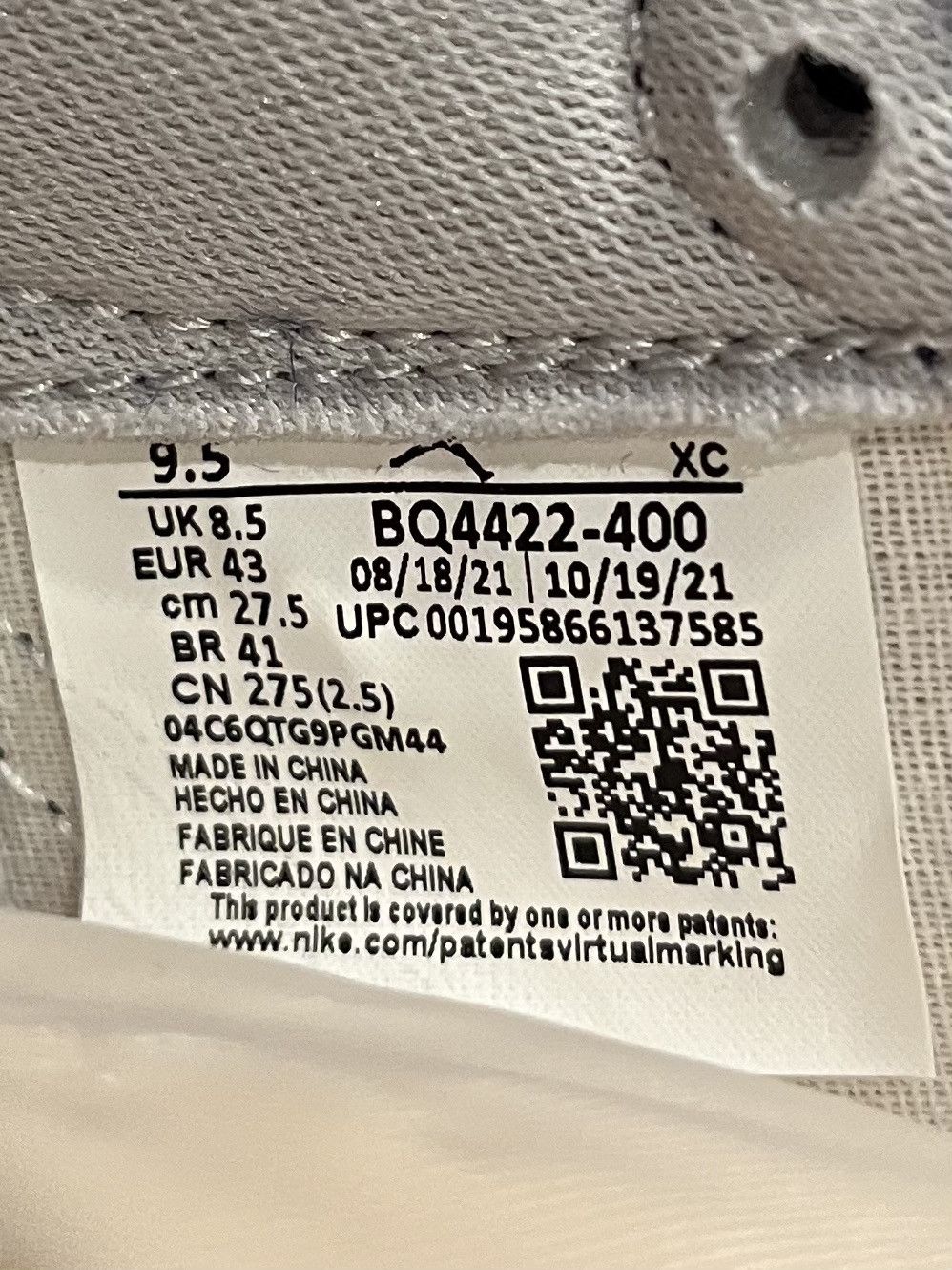 Jordan Brand Nike Air Jordan 1 Retro High 85 Georgetown Navy BQ4422-400 Size US 9.5 / EU 42-43 - 12 Thumbnail