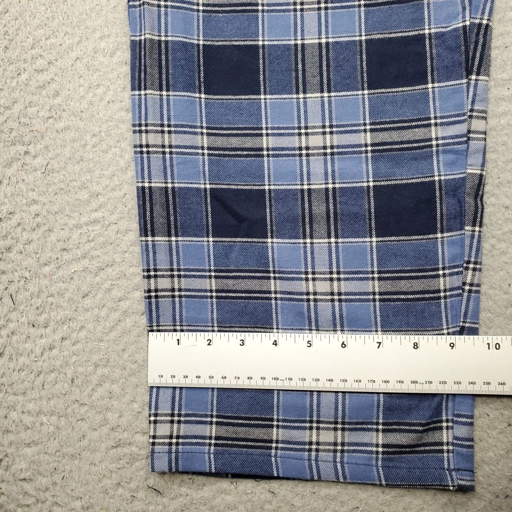 Lands' End Lands' End Loungewear Pants Mens L Multi Plaid Stretch Straight Leg Drawstring Size US 33 - 5 Thumbnail