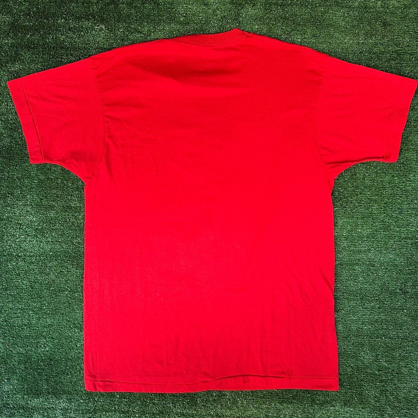 Vintage Vintage 80s Say No To Drugs T-Shirt Single Stitch Red L/XL I Size US XL / EU 56 / 4 - 6 Thumbnail