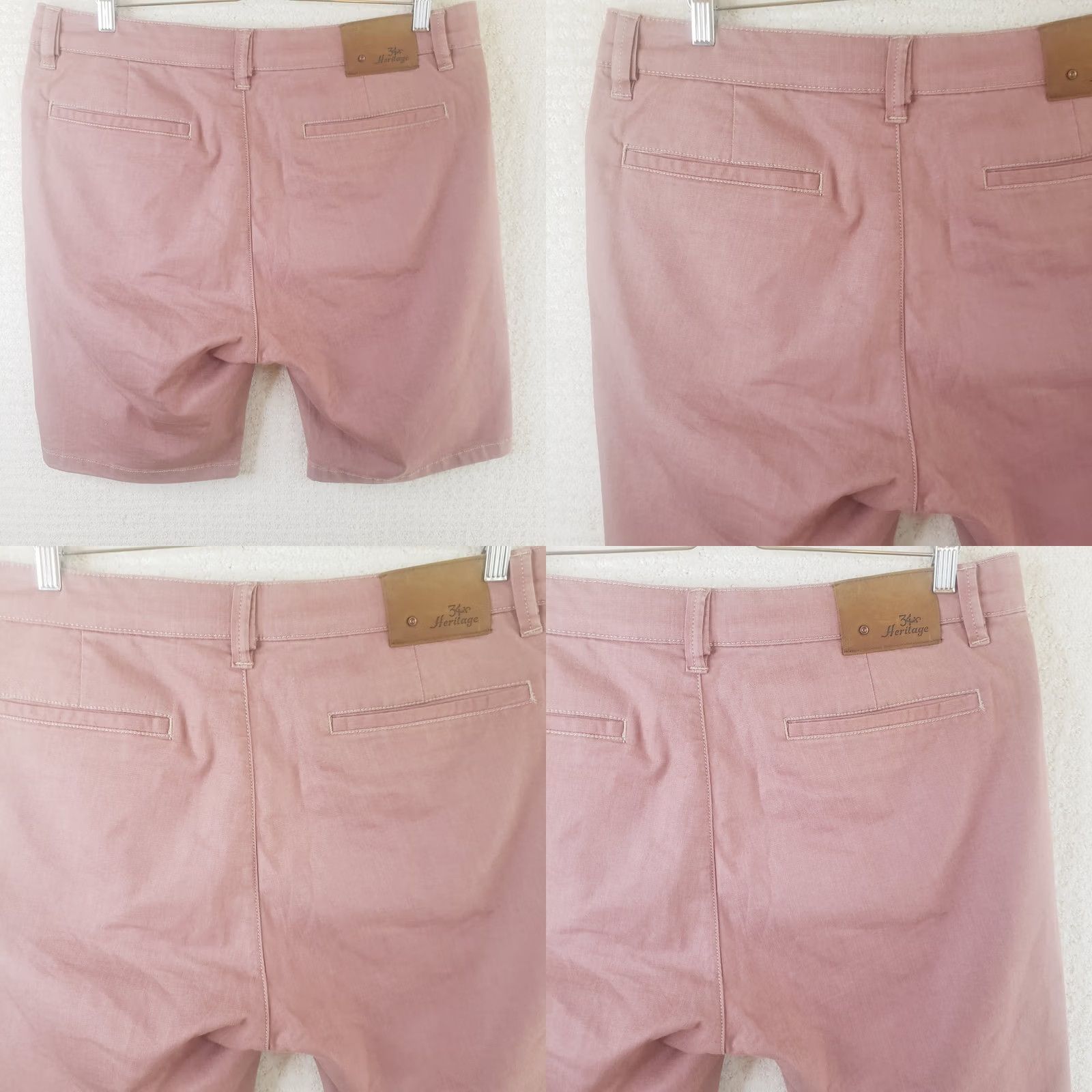 Vintage 34 Heritage Mens Nevada Chino Shorts Red Size 36 Regular Elastic Zip Pocket Embroidered Logo 10in Inseam Casual Preppy Vintage: No Size US 36 / EU 52 - 8 Thumbnail
