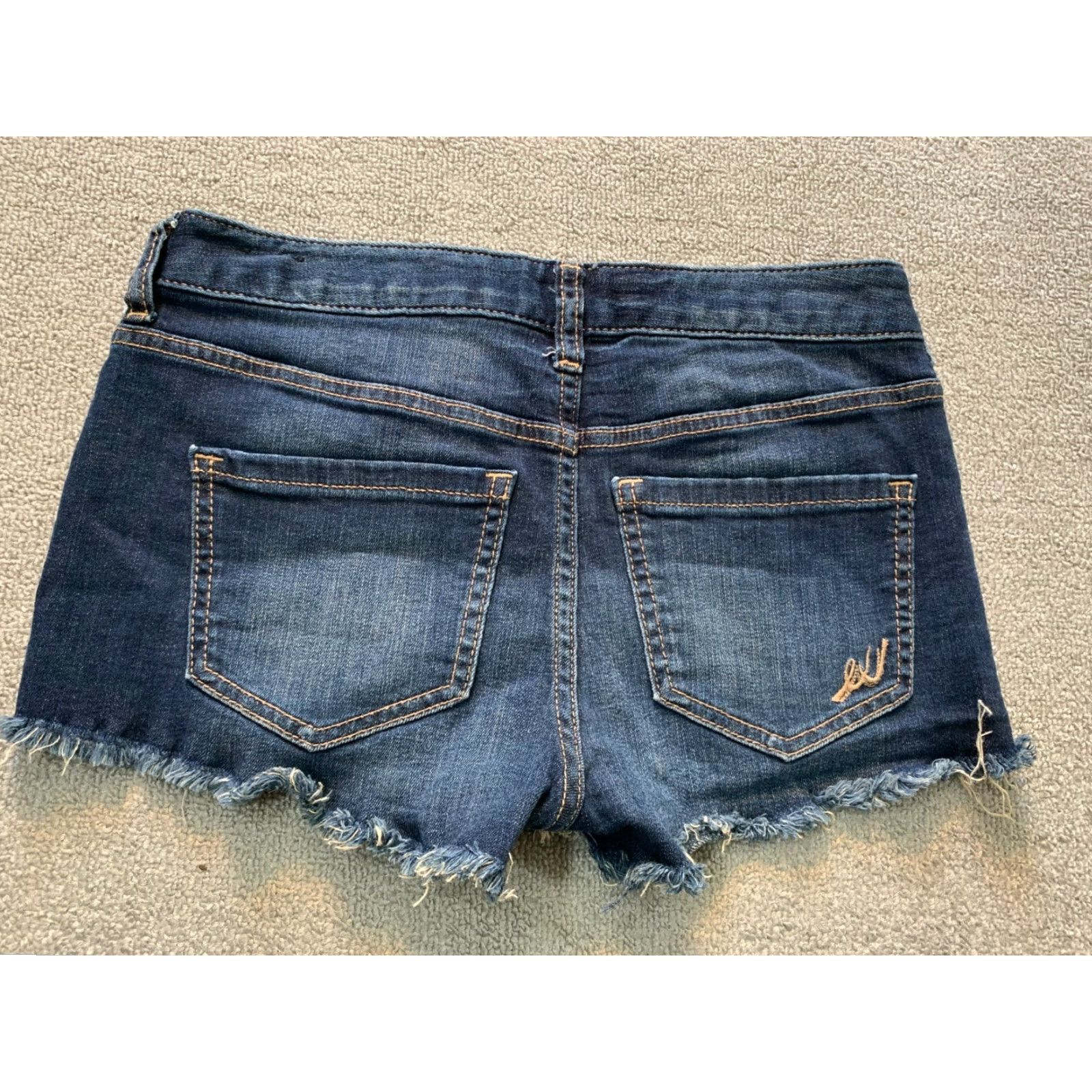 Express Express Jeans Women's Shorts Denim Blue Embroidered Size 00 Denim Blue Embroidered Shorts Size 24" / US 00 / IT 34 - 6 Thumbnail