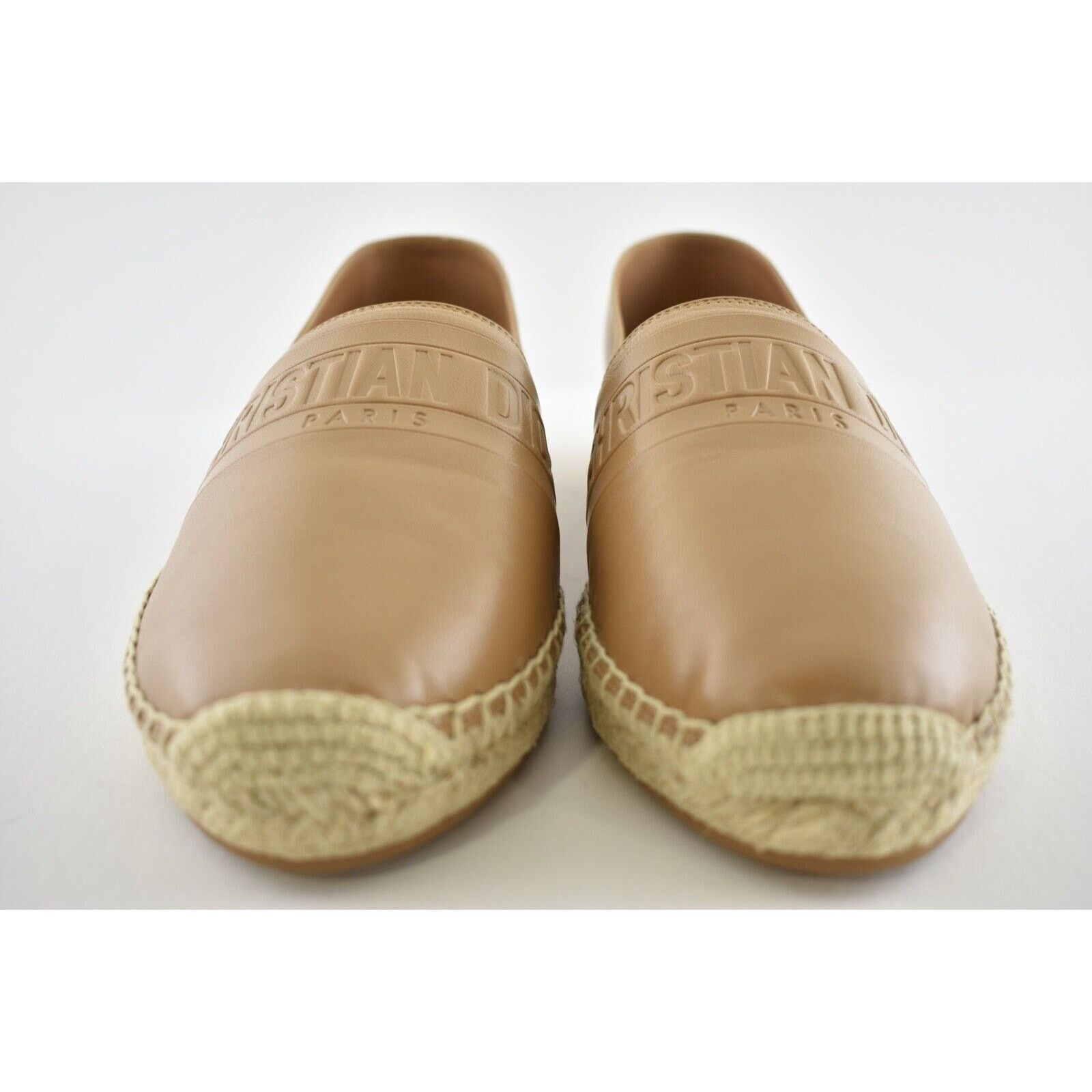 Dior Granville Noisette Leather Embroidered Espadrille Flat 40 Size US 10 / IT 40 - 4 Thumbnail