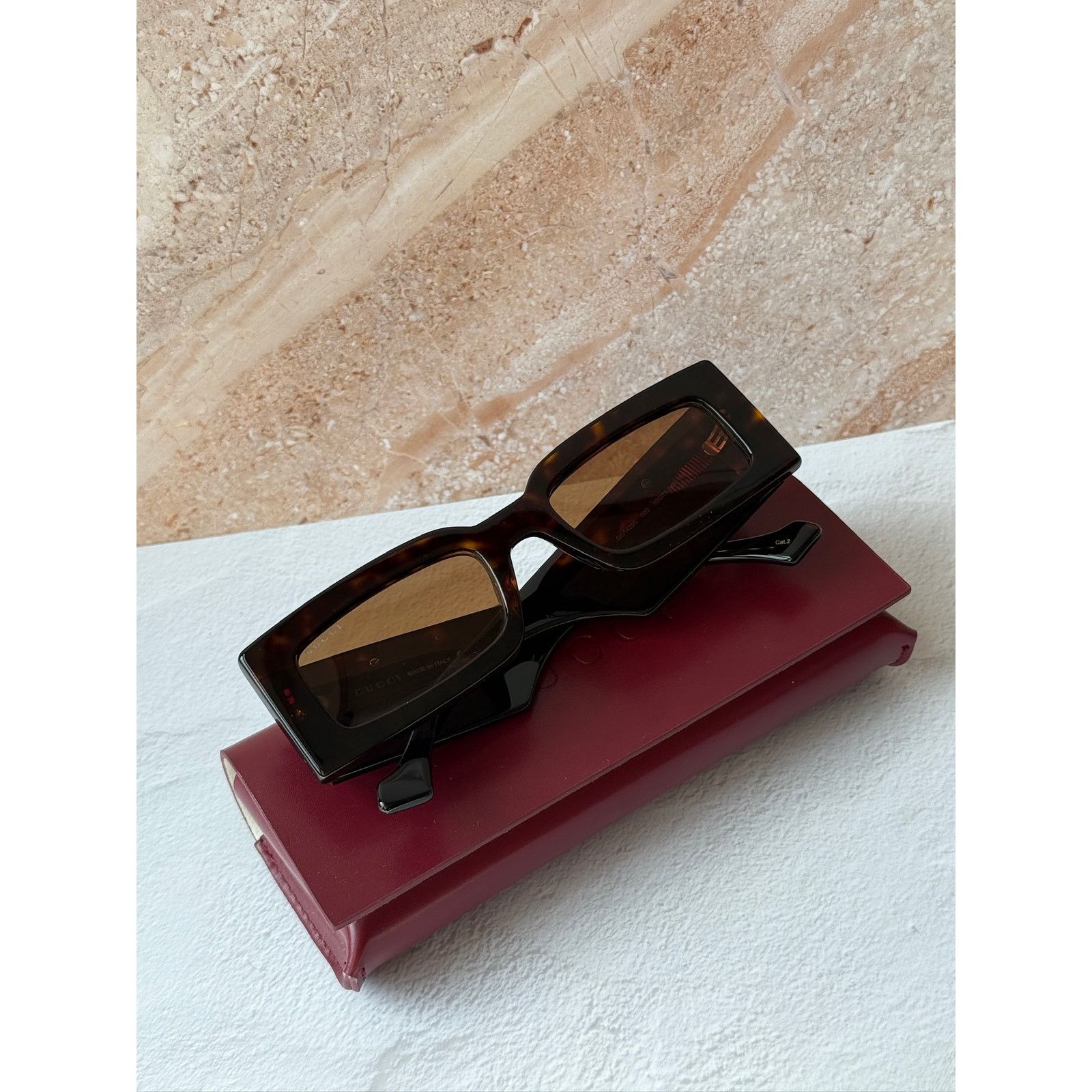 Gucci NEW Gucci GG1425S Havana Brown Marmont Sunglasses $535 Size ONE SIZE - 2 Thumbnail