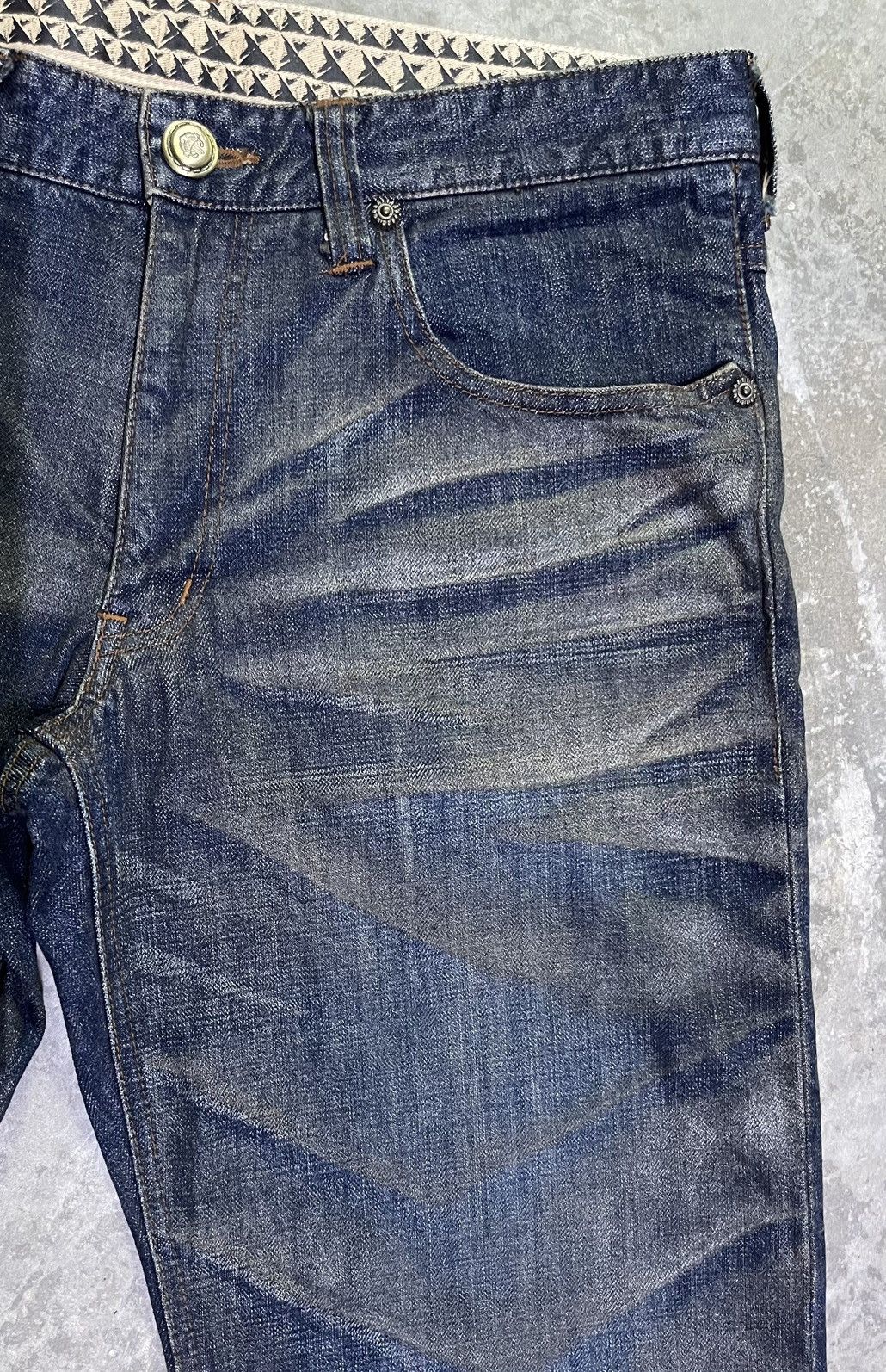 Japanese Brand × Obelisk Jeans Japan Lightning Wash Obelisk Size US 33 - 8 Thumbnail
