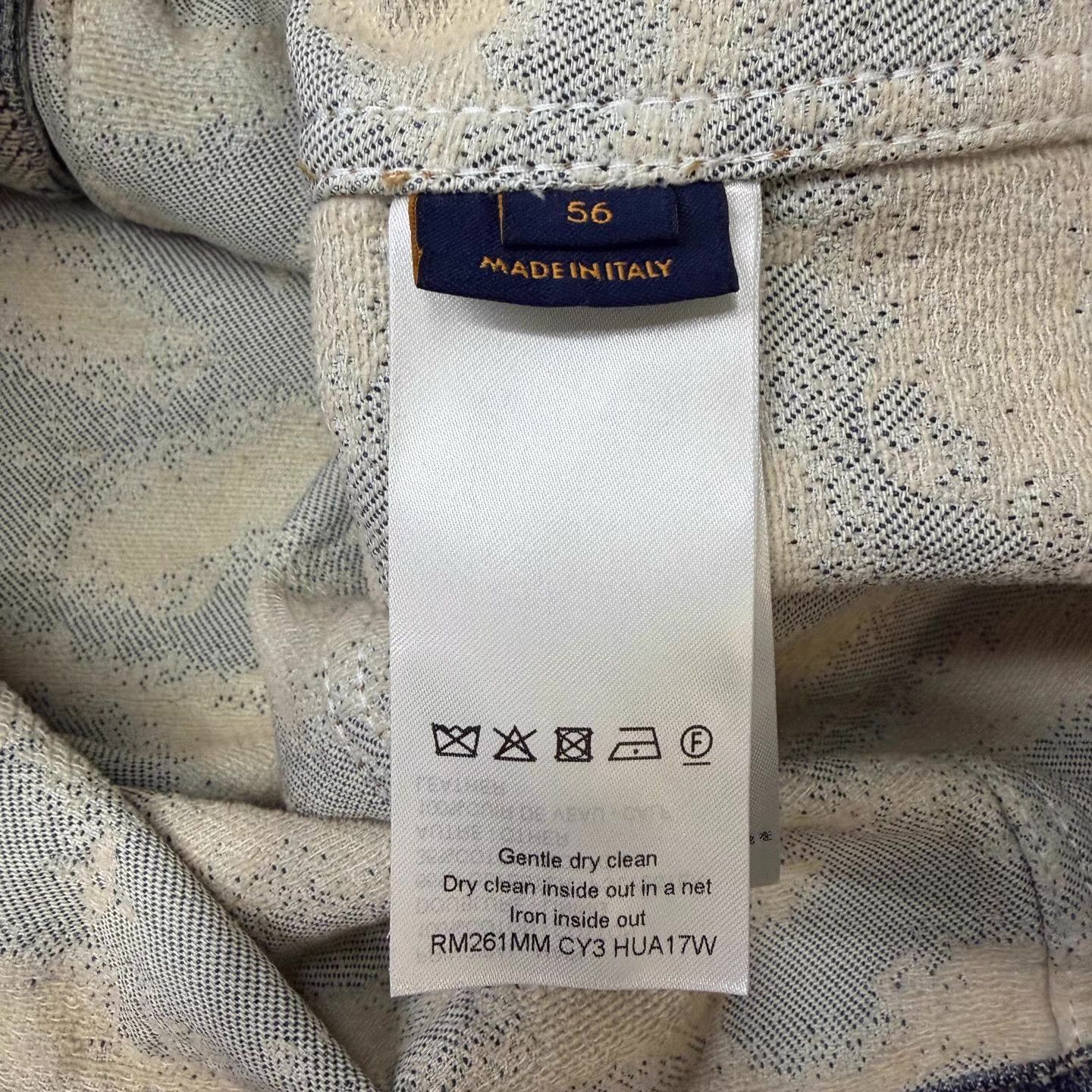 Louis Vuitton LV Blue All-Over Print Denim Jacket Q10 Size US XL / EU 56 / 4 - 5 Thumbnail