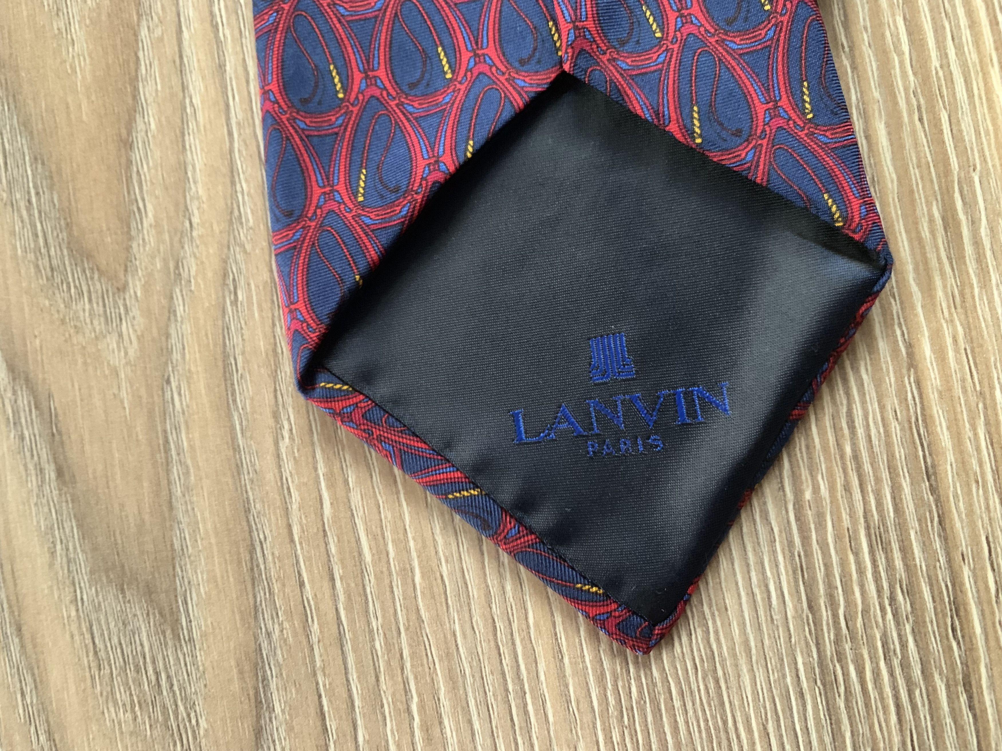 Lanvin Lanvin Vintage Patterned Silk Tie Size ONE SIZE - 7 Thumbnail