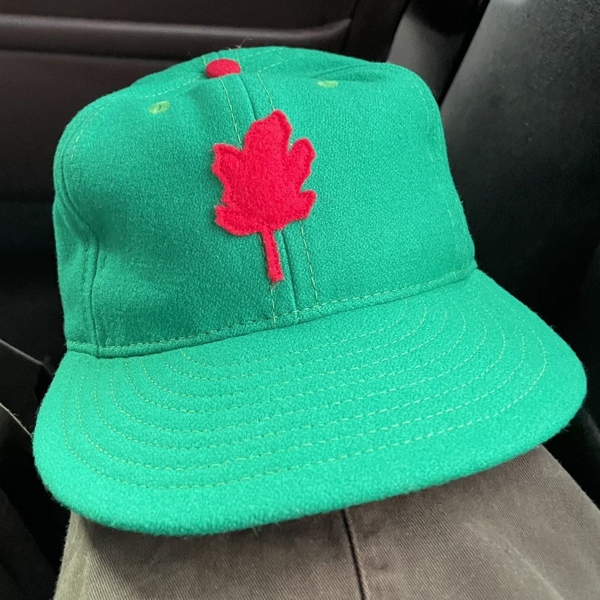 Ebbets Field Flannels Ebbets Field Oakland Vintage Leafs Wool Fitted Size ONE SIZE - 1 Thumbnail