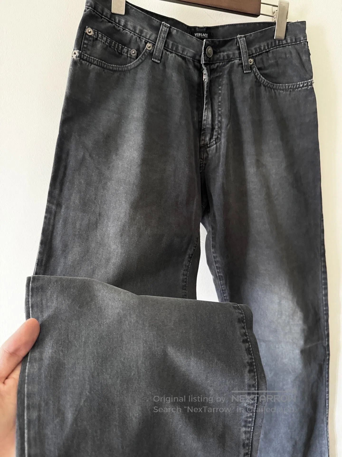 Versace Versace 00s Washed Distressed Pants. Size US 32 / EU 48 - 4 Thumbnail