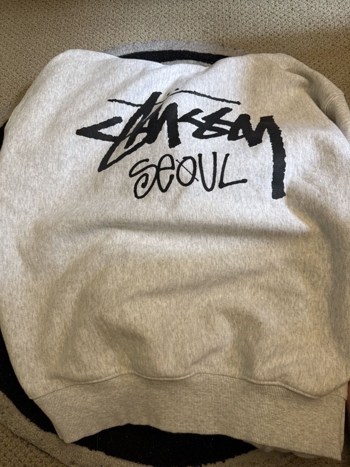 Stussy Stussy Seoul Grey Zip Up Hoodie | Grailed