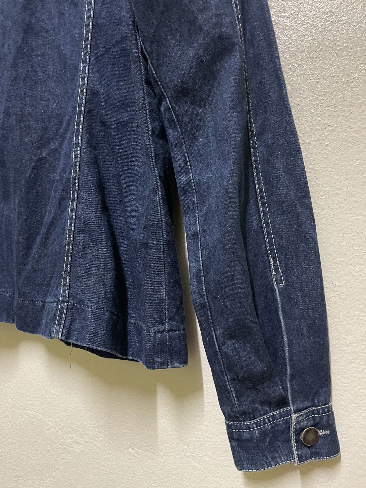 Designer × Hussein Chalayan × Vintage Hussein Chalayan Asymmetrical Denim Jacket SS2000 Italy Size S / US 4 / IT 40 - 13 Thumbnail