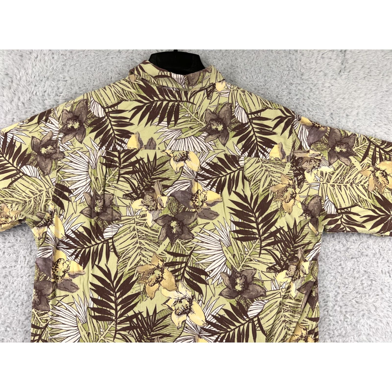 Tommy Bahama Tommy Bahama Shirt Mens Large Green Hawaiian Button-Up Silk Blend Floral Print Resort Aloha Short Sleeve 40" Chest Mens Size US L / EU 52-54 / 3 - 6 Thumbnail