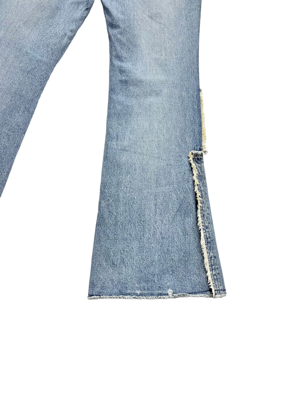 Designer × Japanese Brand × Vintage 🔥FYE 90’s Japanese Denim Frayed Side Bell Bottom Flared Size 32" / US 10 / IT 46 - 17 Thumbnail