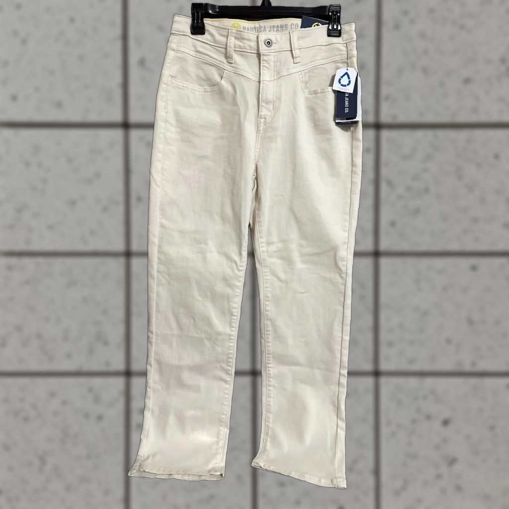 Nautica Nautica Jeans Co. Women Chino Ankle Trouser 8/29 Regular Ivory Light Shale Wash NWT Holiday Size 30" / US 8 / IT 44 - 1 Thumbnail