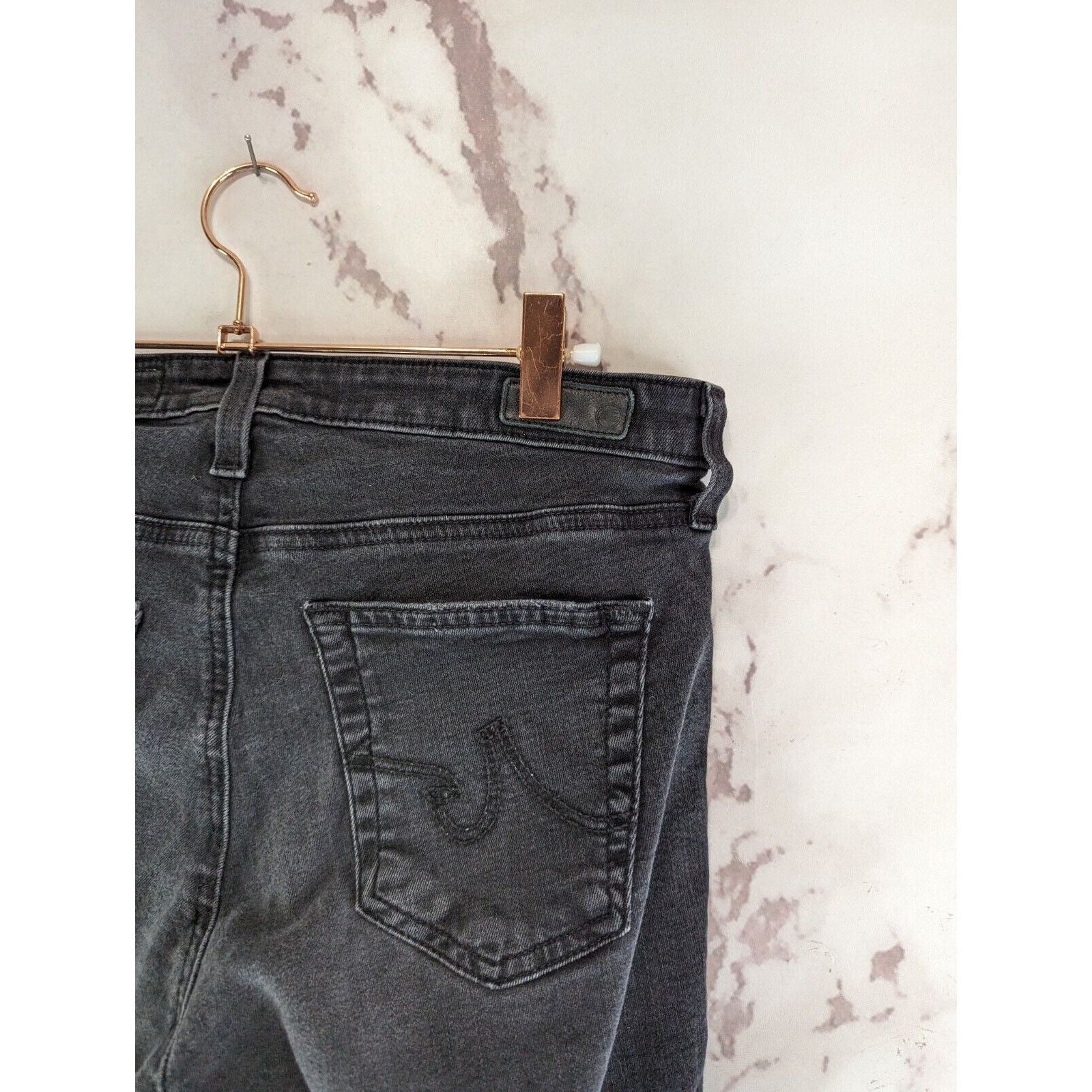 AG Adriano Goldschmied AG Adriano Goldschmied Jean Women 28 Black Frayed Skinny Size 28" / US 6 / IT 42 - 11 Thumbnail