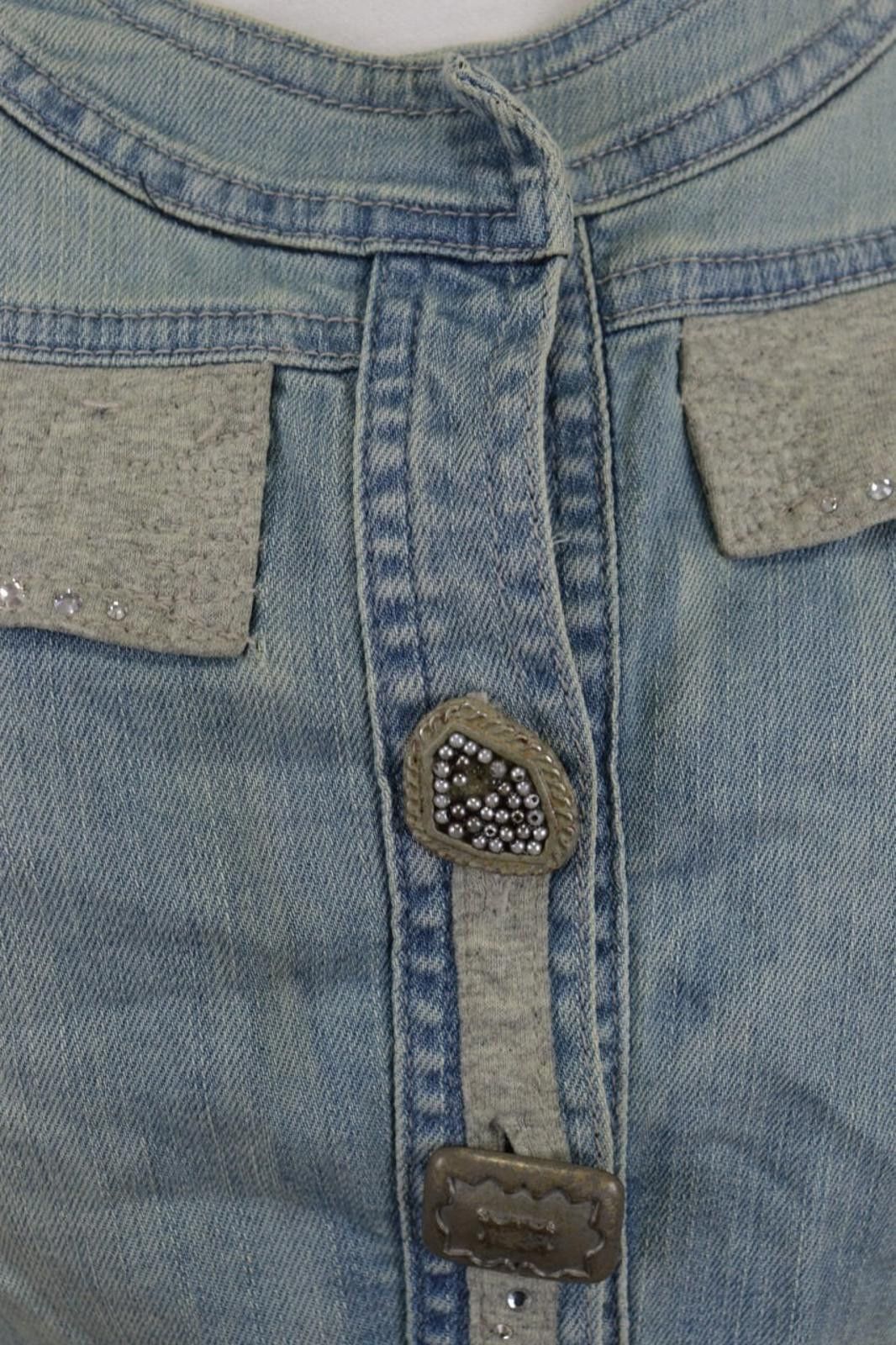 Designer Elisa Cavaletti Club Blue Denim Wool Blazer Jacket Size S Size S / US 4 / IT 40 - 5 Thumbnail