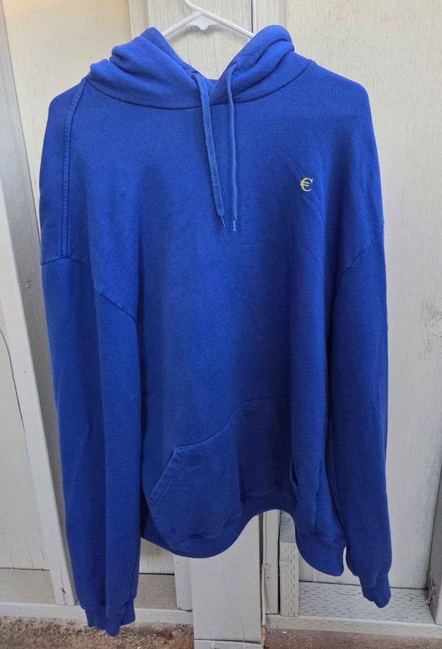 Vetements Vetements FW18 Europe Union Blue Hoodie Size US S / EU 44-46 / 1 - 1 Thumbnail