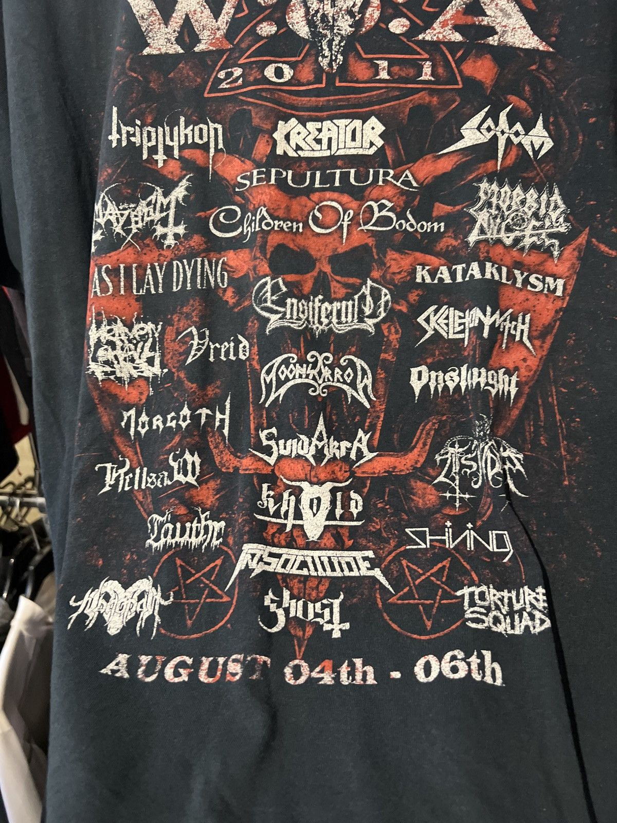 Band Tees × Vintage 2011 VINTAGE WACKEN AOP BAND TOUR T SHIRT ROCK METAL SIZE XL Size US XL / EU 56 / 4 - 5 Thumbnail