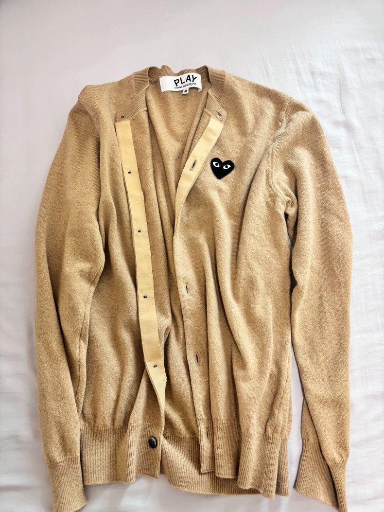 Comme des Garcons Comme Des Garcons Classic Beige Black Heart Cardigan Size M / US 6-8 / IT 42-44 - 8 Thumbnail