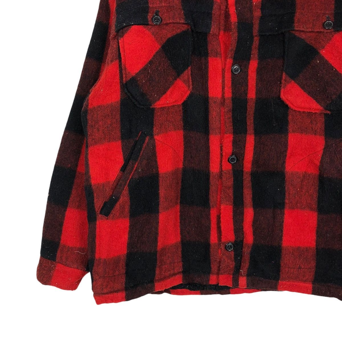 Japanese Brand 🔥VINTAGE WOOL BUTTON BOMBER JACKET HOUSTON TARTAN DESIGN Size US M / EU 48-50 / 2 - 6 Thumbnail