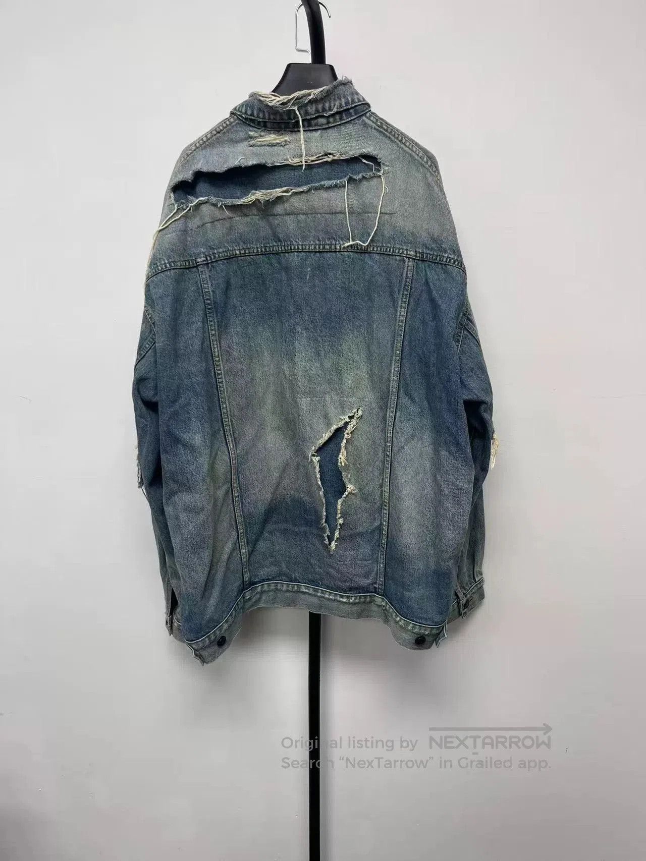 Balenciaga Balenciaga Distressed Denim Jacket Men. Size US S / EU 44-46 / 1 - 2 Thumbnail