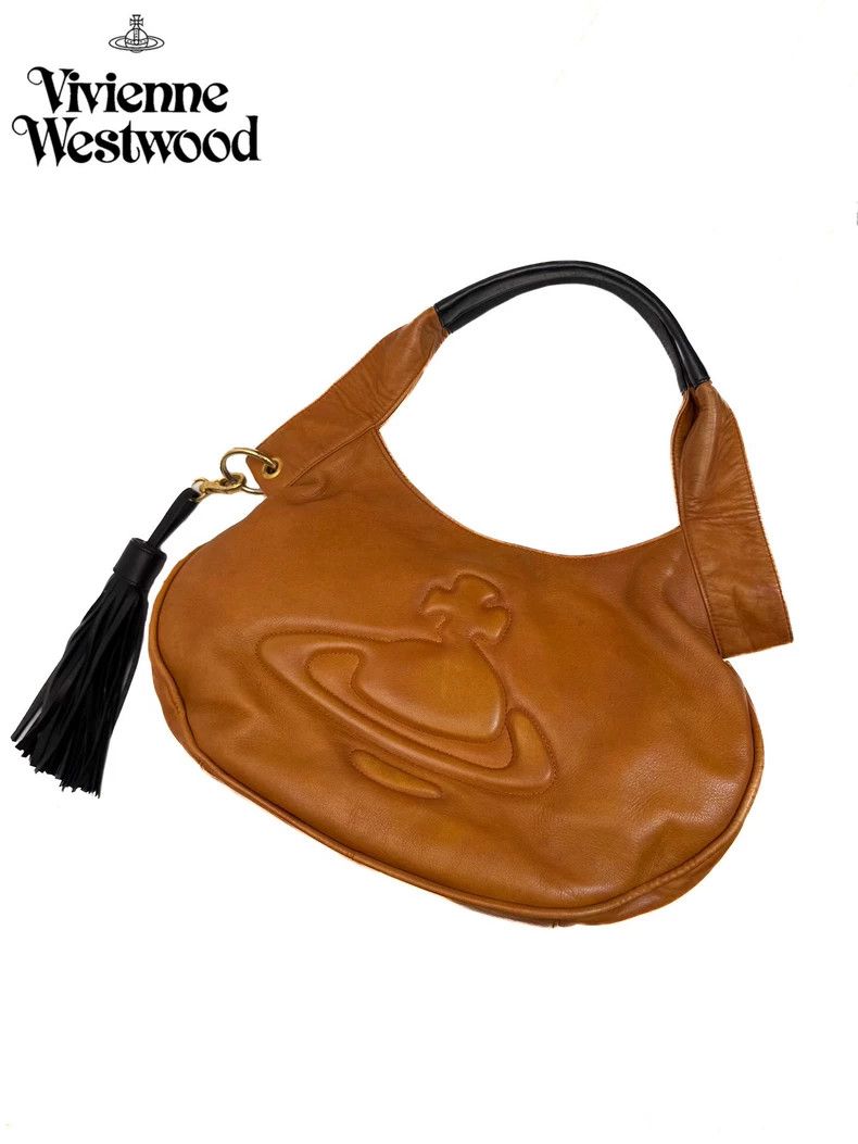 Vivienne Westwood Vivienne Westwood Brown tasselled yuanbao bag Size ONE SIZE - 1 Thumbnail