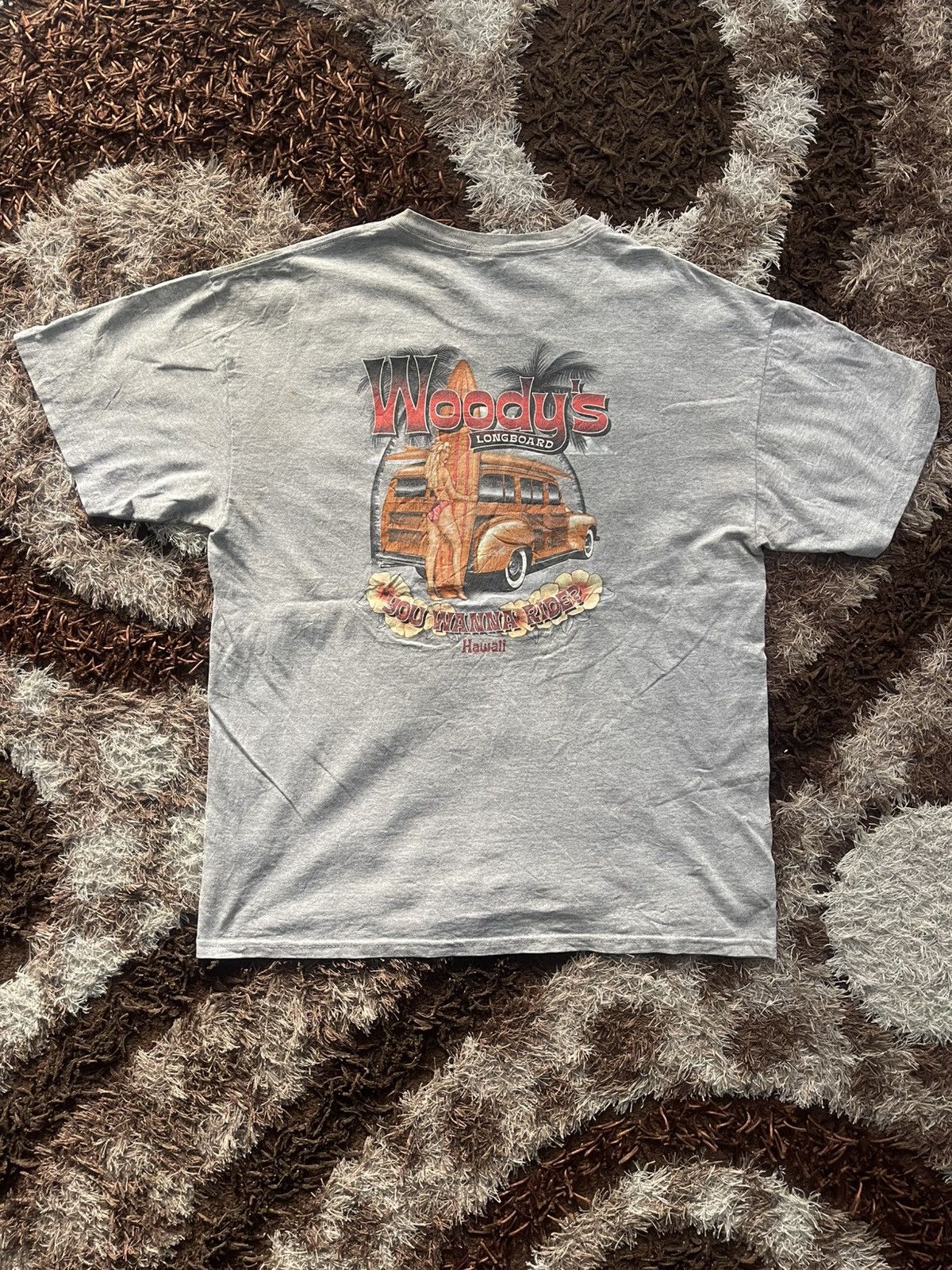 Vintage VINTAGE WOODY’S LONGBOARD HAWAII TEE VERY RARE Size US L / EU 52-54 / 3 - 1 Thumbnail