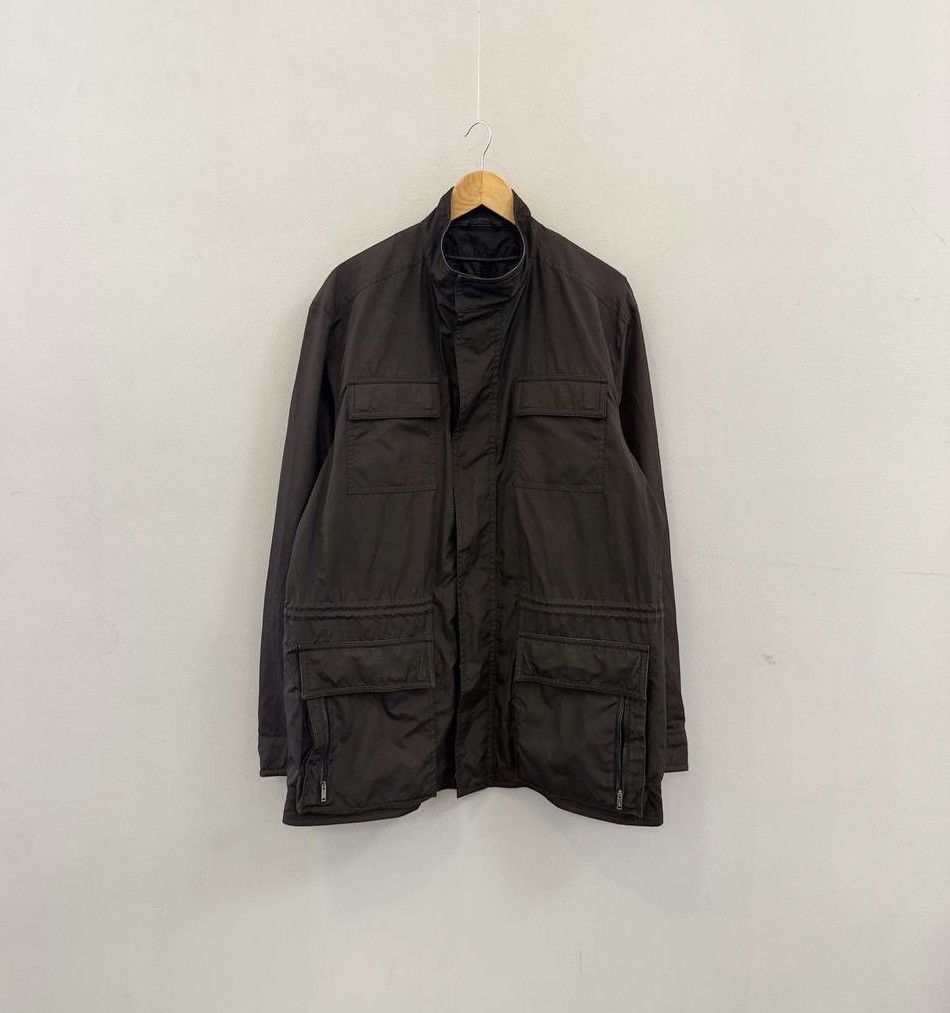 Z Zegna Hidden Nylon leather jacket