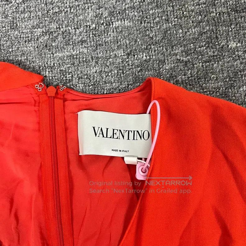 Valentino Valentino Red streamer mulberry silk dress Size M / US 6-8 / IT 42-44 - 4 Thumbnail