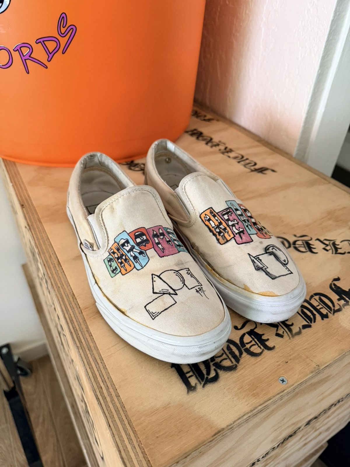 Matty Boy Chrome Heart Matty Boy Art Drawn Vans Off The Wall 9.5 Size US 9.5 / EU 42-43 - 2 Thumbnail