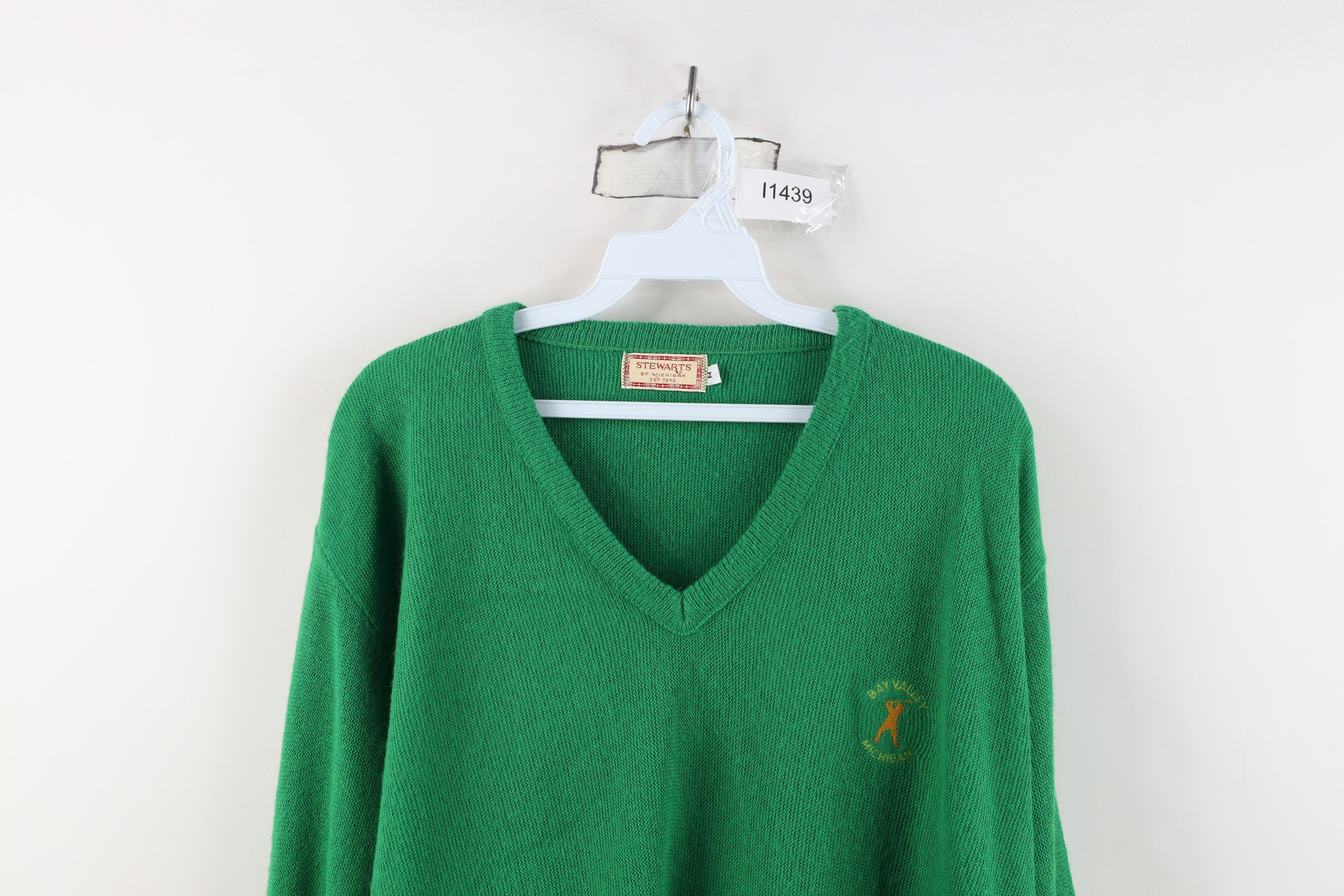 Vintage Vintage 70s Streetwear Michigan Ribbed Knit Golf Sweater USA Size US M / EU 48-50 / 2 - 2 Thumbnail