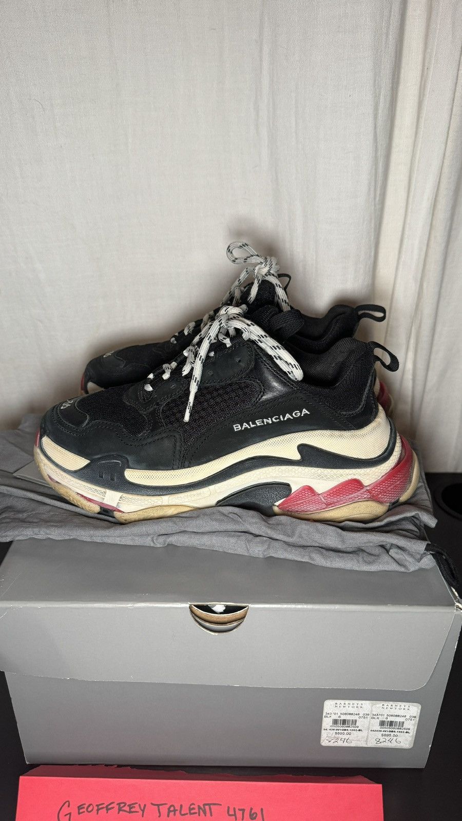 Balenciaga Balenciaga Triple S Sneakers – Black/Beige/Red (Size EU 36) Size US 6 / IT 36 - 3 Thumbnail