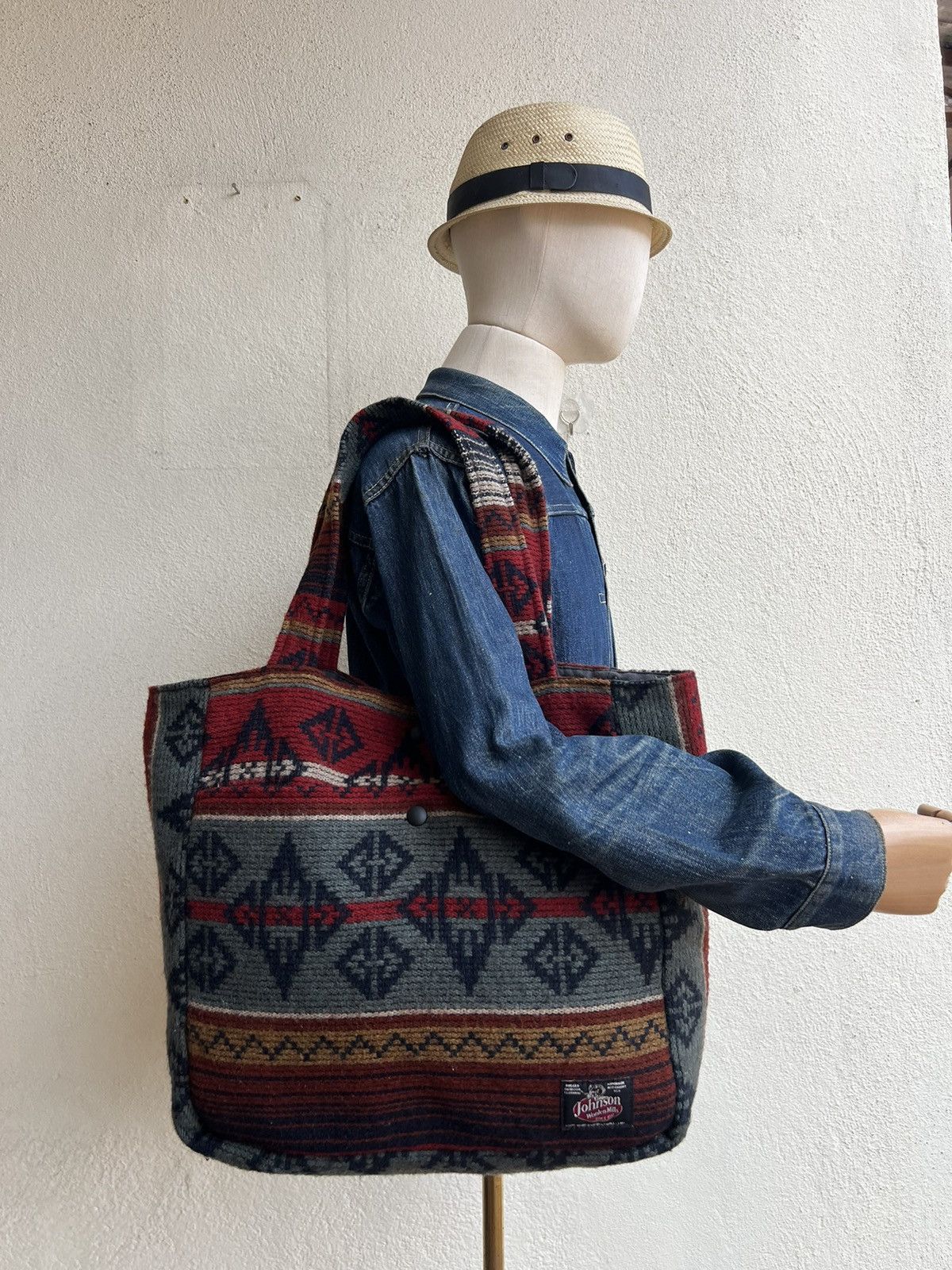 Johnson Woolen Mills Vintage Johnson Woollen Miils Indian Native Wool Tote Bag Size ONE SIZE - 23 Thumbnail