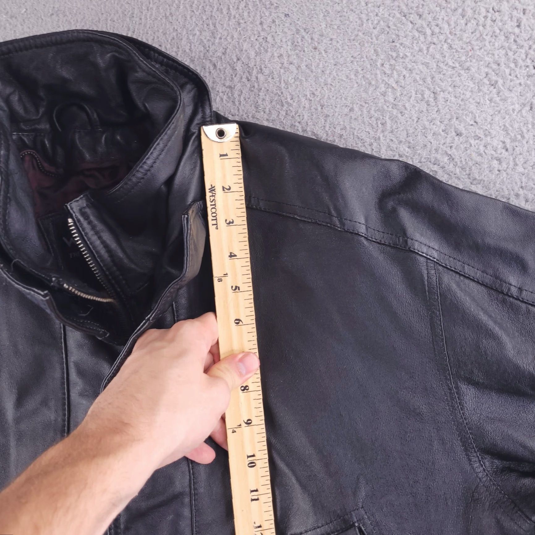 Vintage Wilsons Leather Coat Mens M Black Overcoat Real Genuine Leather Jacket Pattern Solid Vintage No Size US M / EU 48-50 / 2 - 7 Thumbnail
