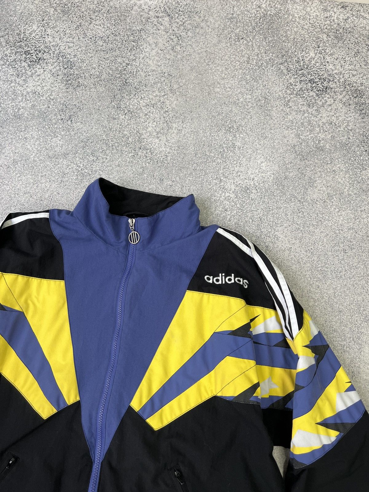Adidas × Vintage Vintage Adidas 90-s Zip track sweatshirt Size US M / EU 48-50 / 2 - 5 Thumbnail